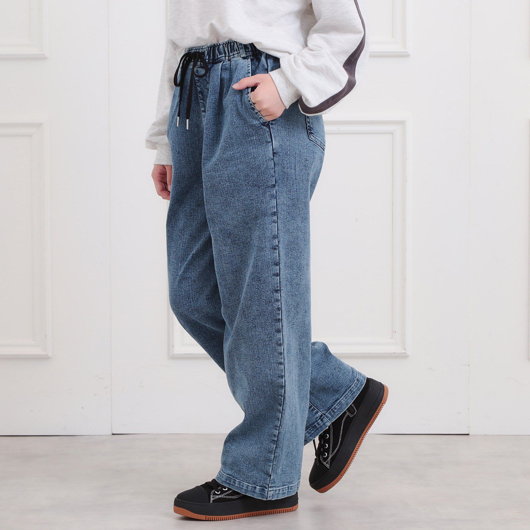 PINK-latte「裏起毛イージーロングパンツ」|その他|