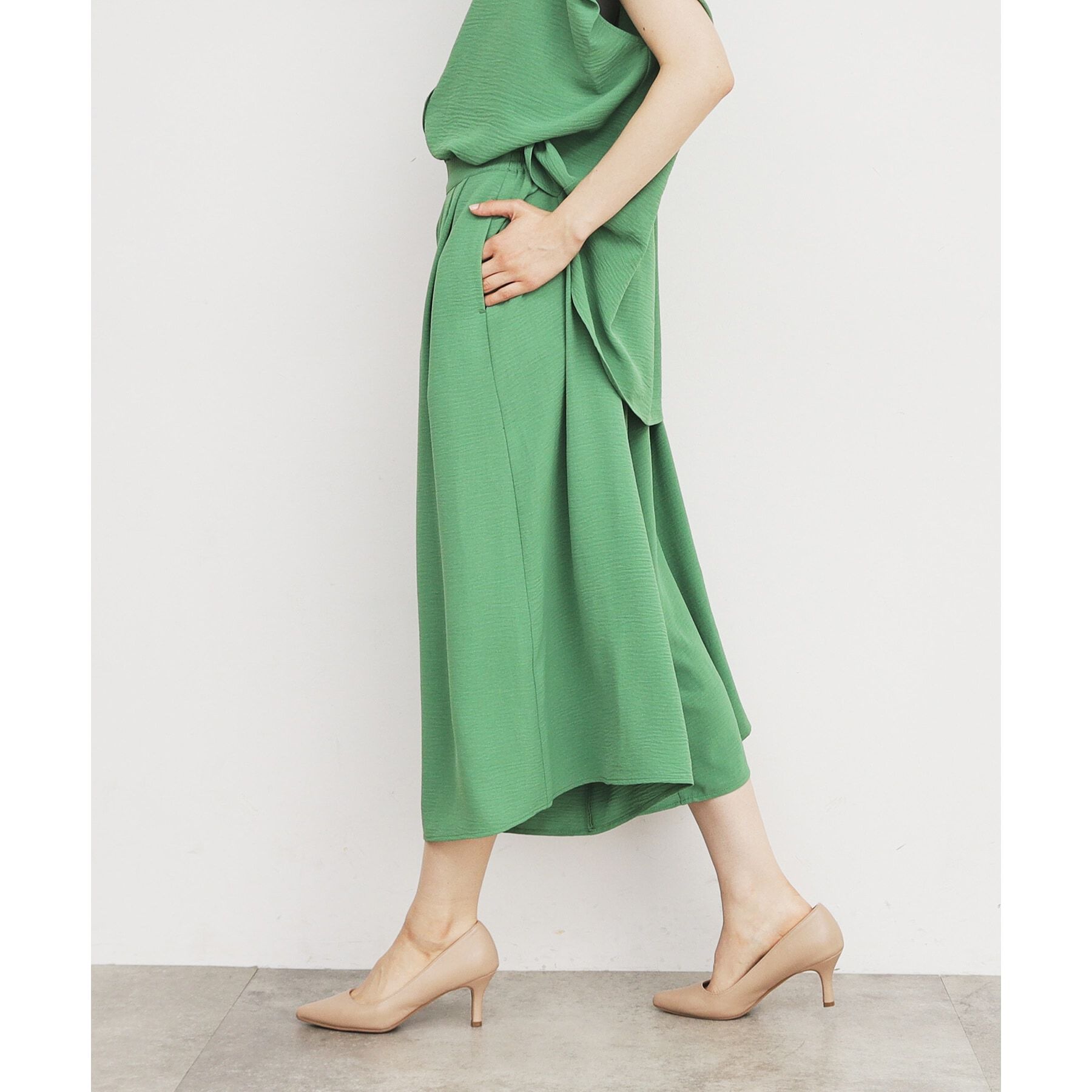 THE SHOP TK「【涼しい！/シワになりにくい/吸水速乾/洗える】フレアスカートパンツ」|その他|