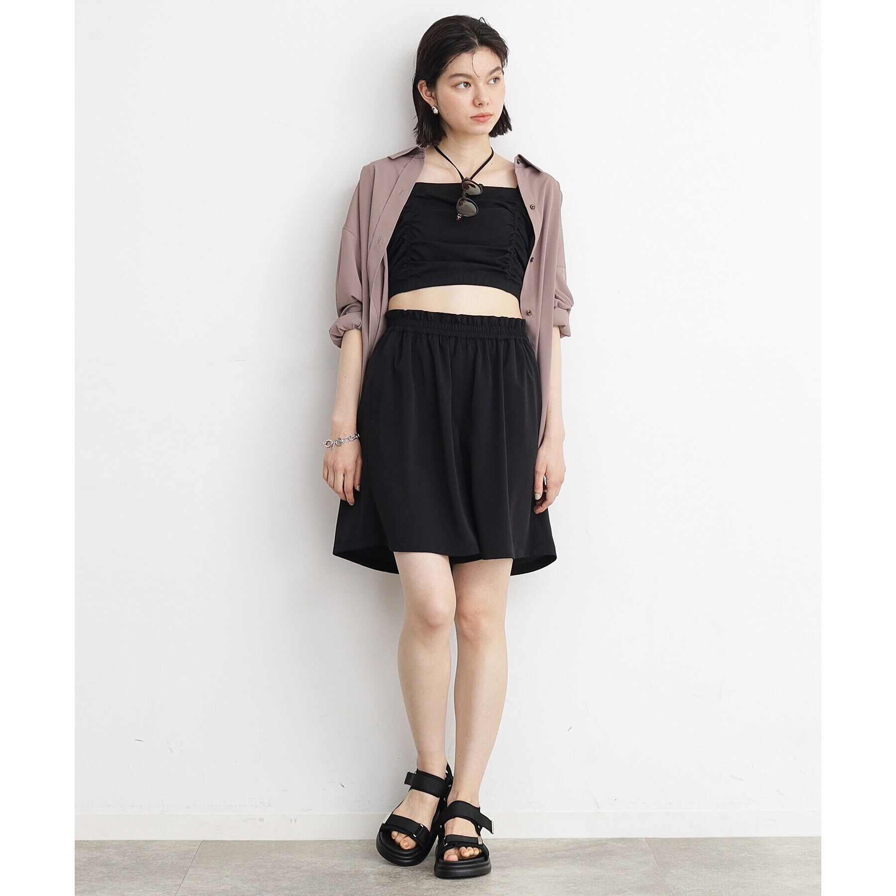 THE SHOP TK「【ラッシュガード/接触冷感/撥水/UVケア/洗える】MIZUGIWA_ラッシュガードシャツ」|シャツ・ブラウス|