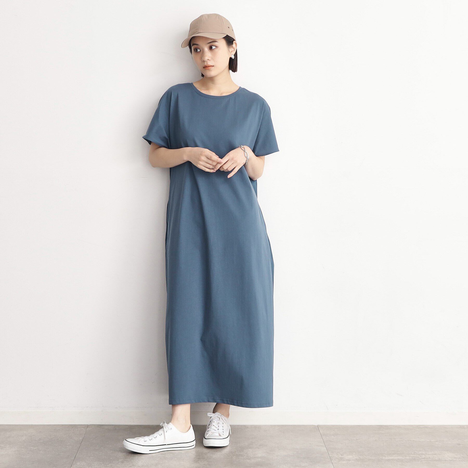 THE SHOP TK「バックギャザー切り替えワンピース【洗える】」|ワンピース|