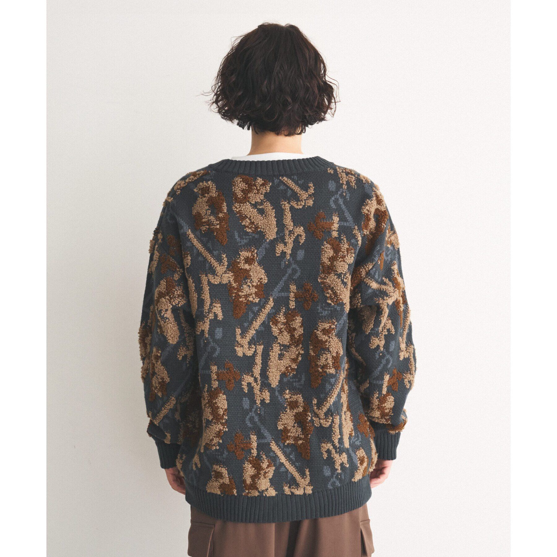 THE SHOP TK「サガラ刺繍ニットカーディガン」|カーディガン|