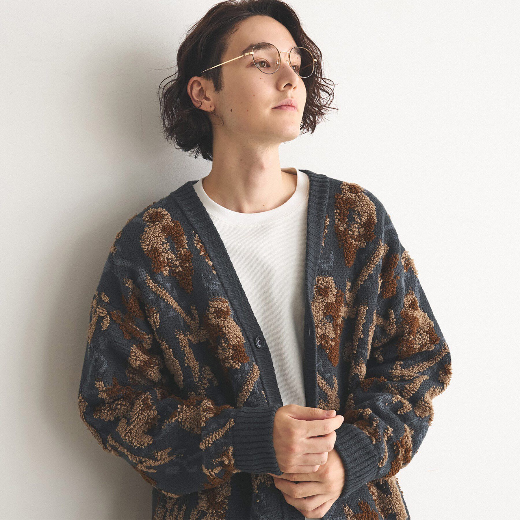 THE SHOP TK「サガラ刺繍ニットカーディガン」|カーディガン|グリーン(124)