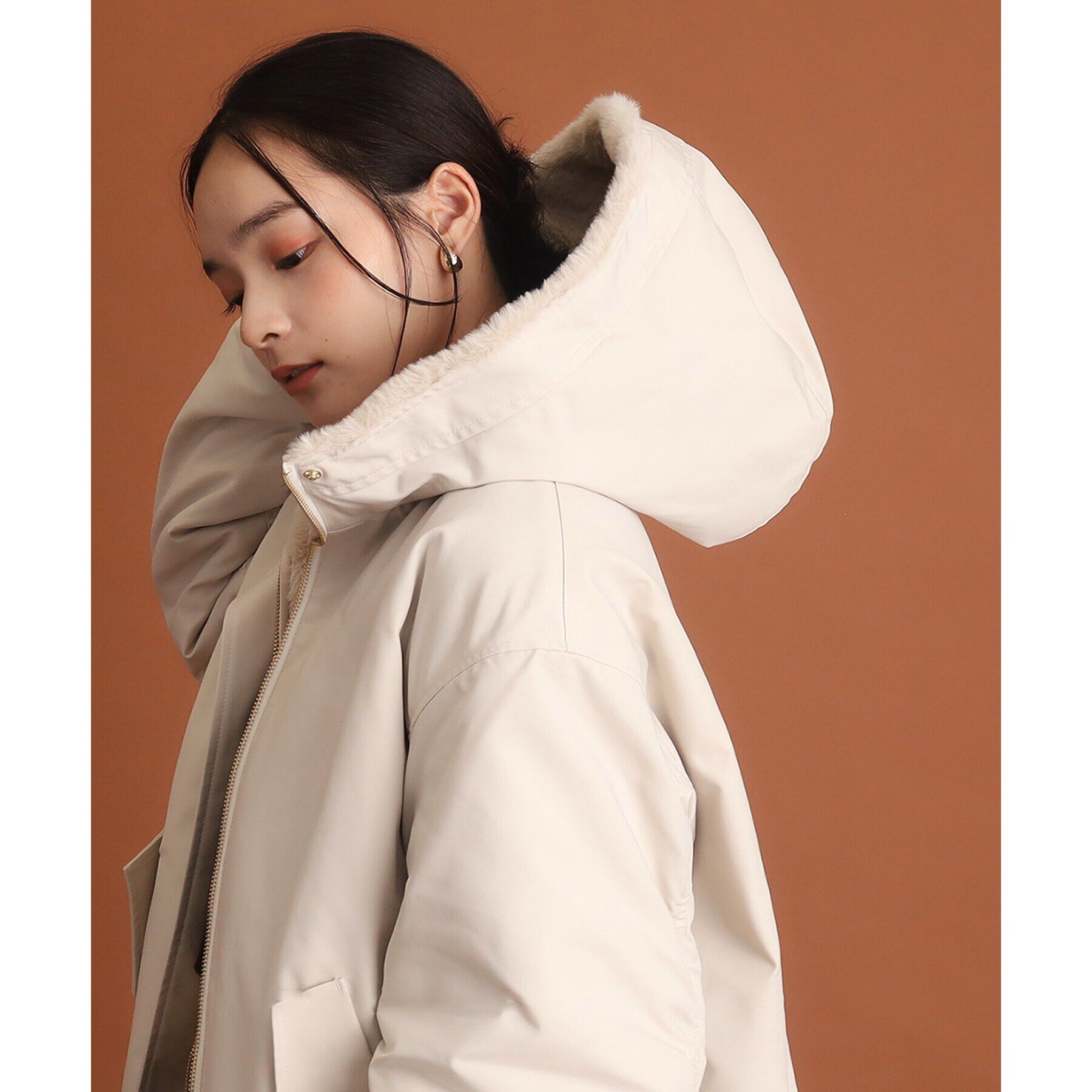 THE SHOP TK「【2WAY/洗えるアウター】MA1&ファーリバーシブルブルゾン」|ブルゾン・スタジャン|