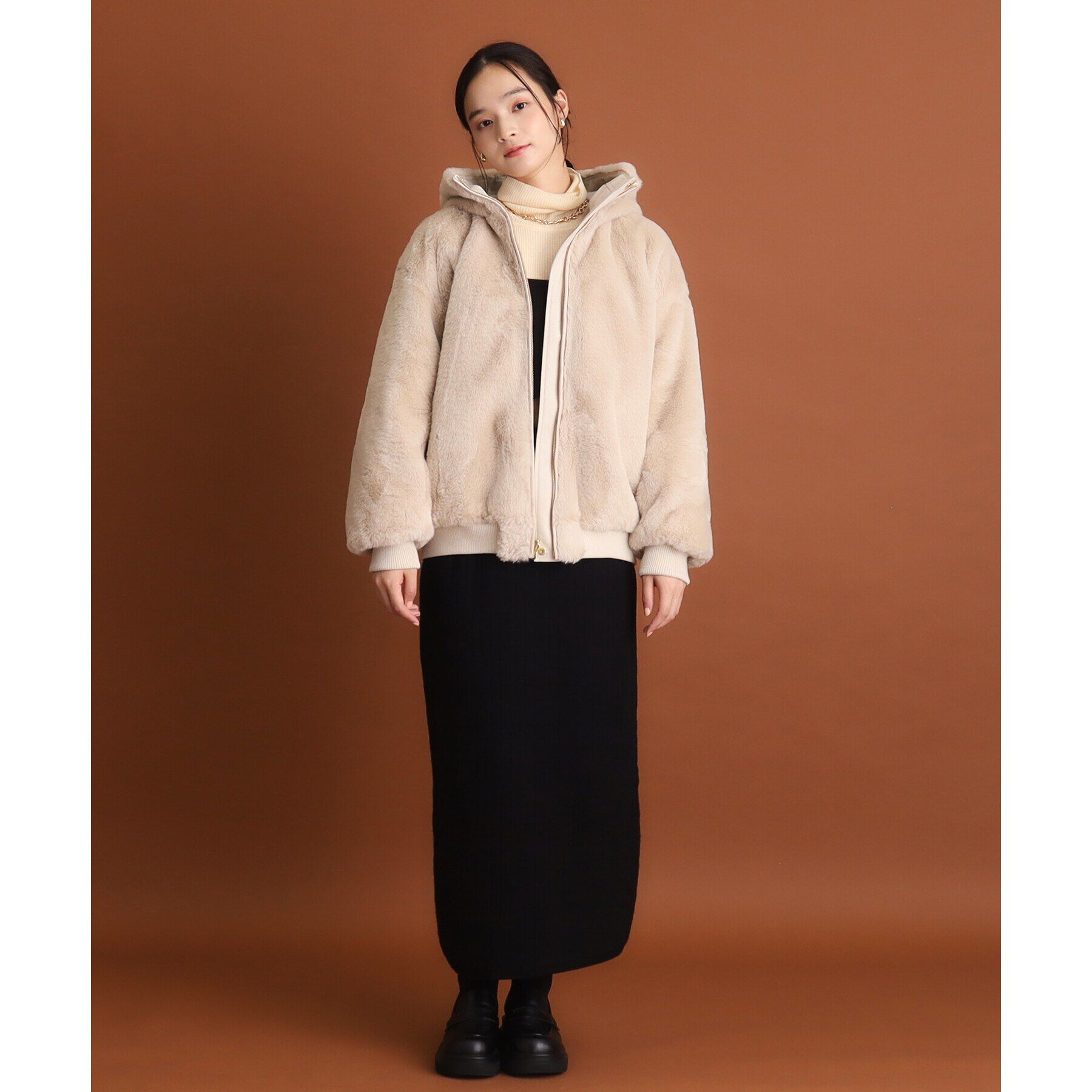 THE SHOP TK「【2WAY/洗えるアウター】MA1&ファーリバーシブルブルゾン」|ブルゾン・スタジャン|