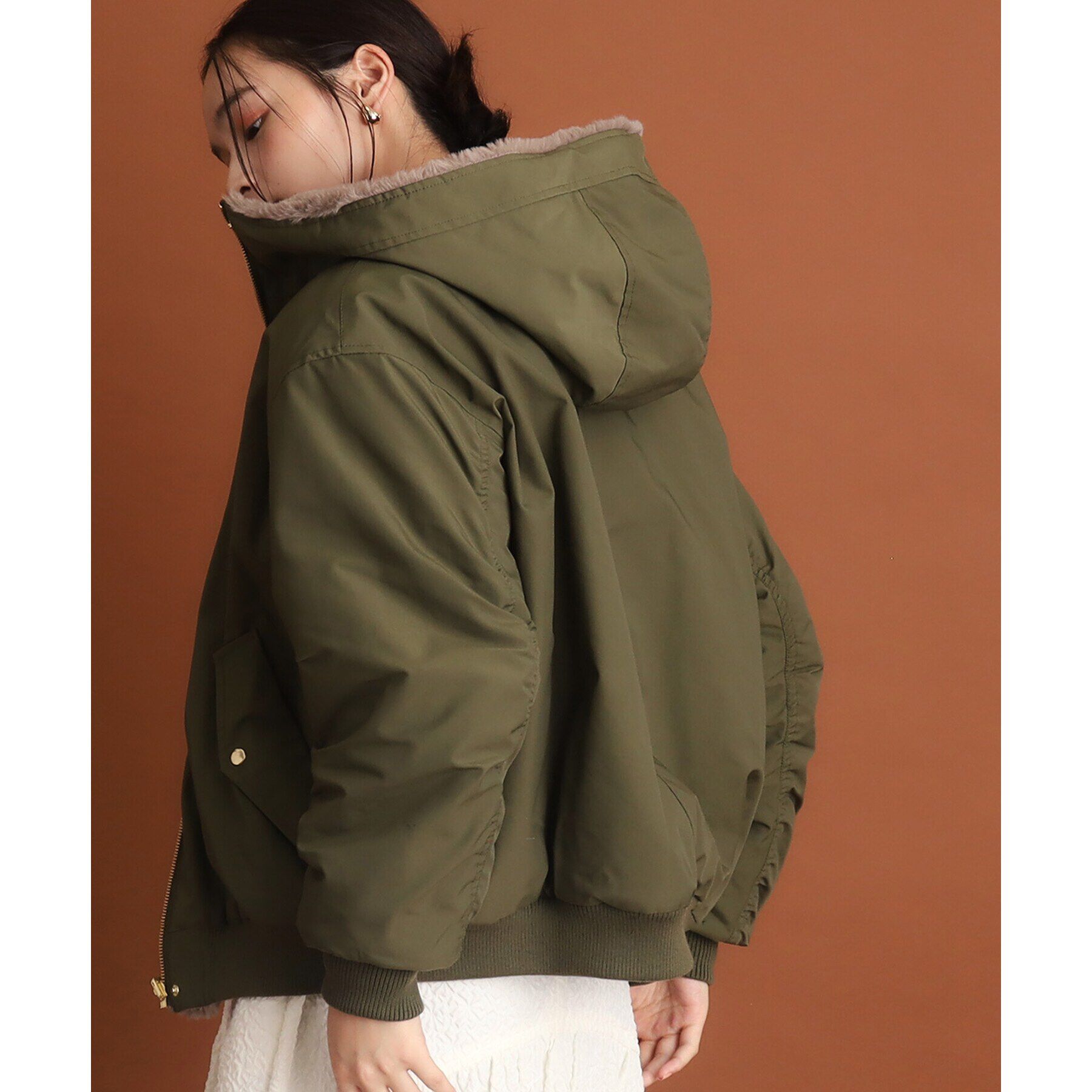 THE SHOP TK「【2WAY/洗えるアウター】MA1&ファーリバーシブルブルゾン」|ブルゾン・スタジャン|