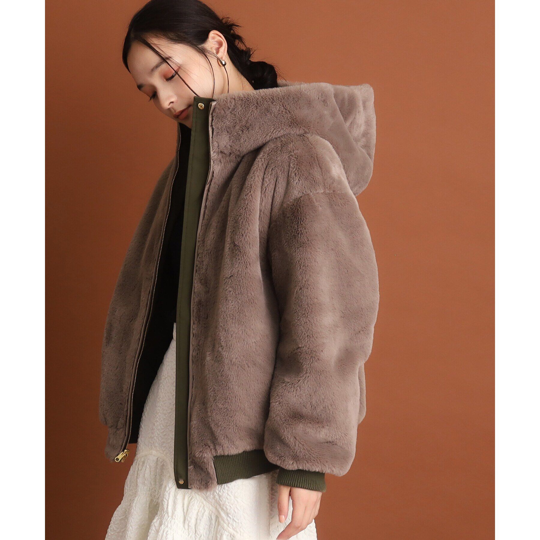 THE SHOP TK「【2WAY/洗えるアウター】MA1&ファーリバーシブルブルゾン」|ブルゾン・スタジャン|