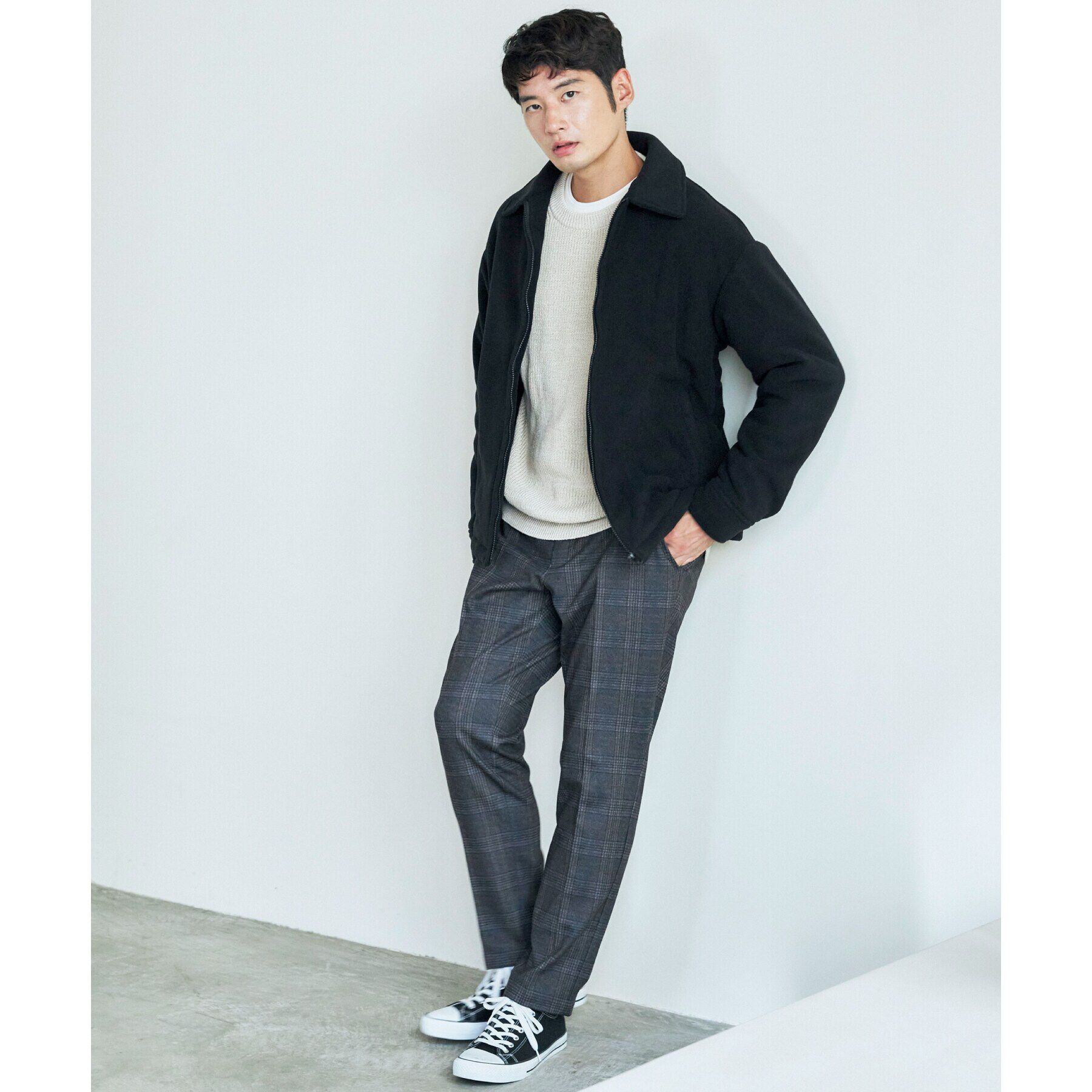 THE SHOP TK「マイクロフリースジャケット 光吸収発熱機能／洗える」|ブルゾン・スタジャン|