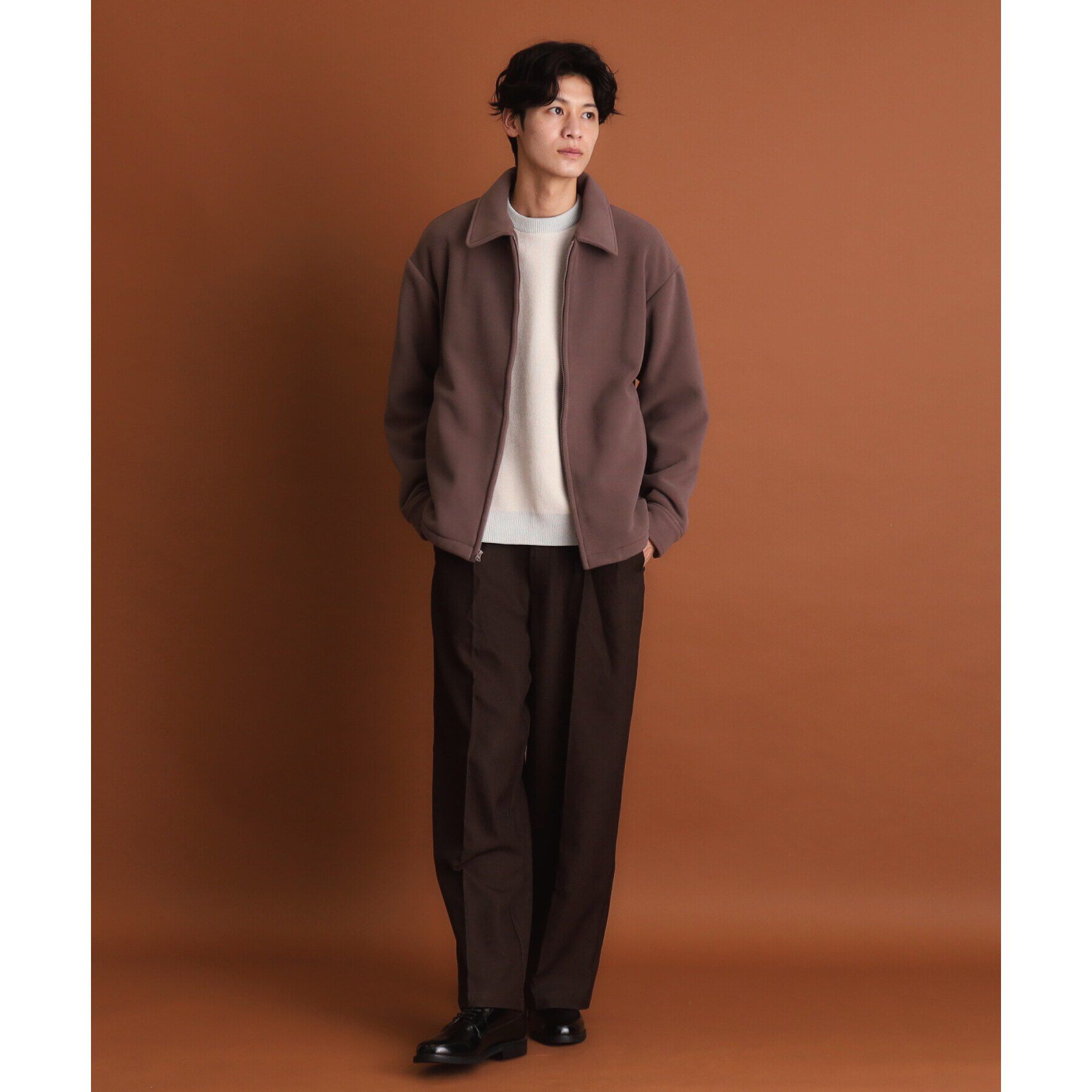 THE SHOP TK「マイクロフリースジャケット 光吸収発熱機能／洗える」|ブルゾン・スタジャン|