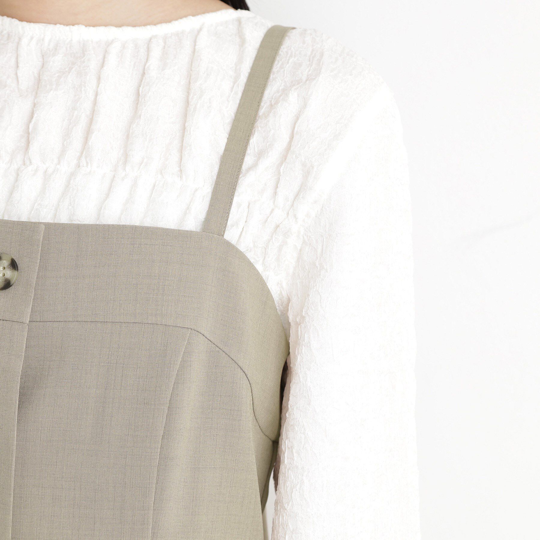 THE SHOP TK「麻調キャミビスチェ【洗濯機OK】」|キャミソール|