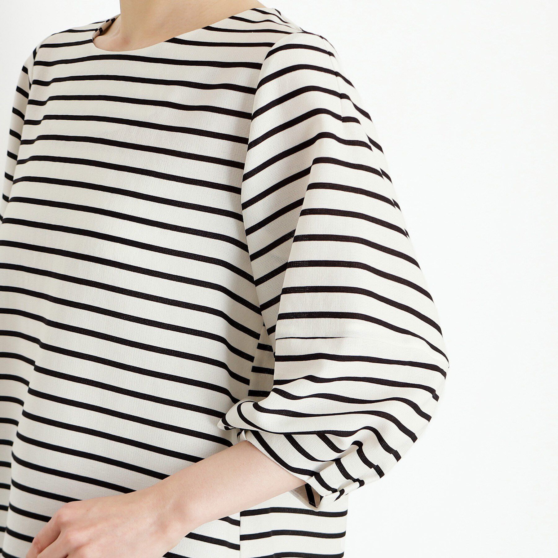 THE SHOP TK「麻調ランタン袖ブラウス【洗える】」|シャツ・ブラウス|