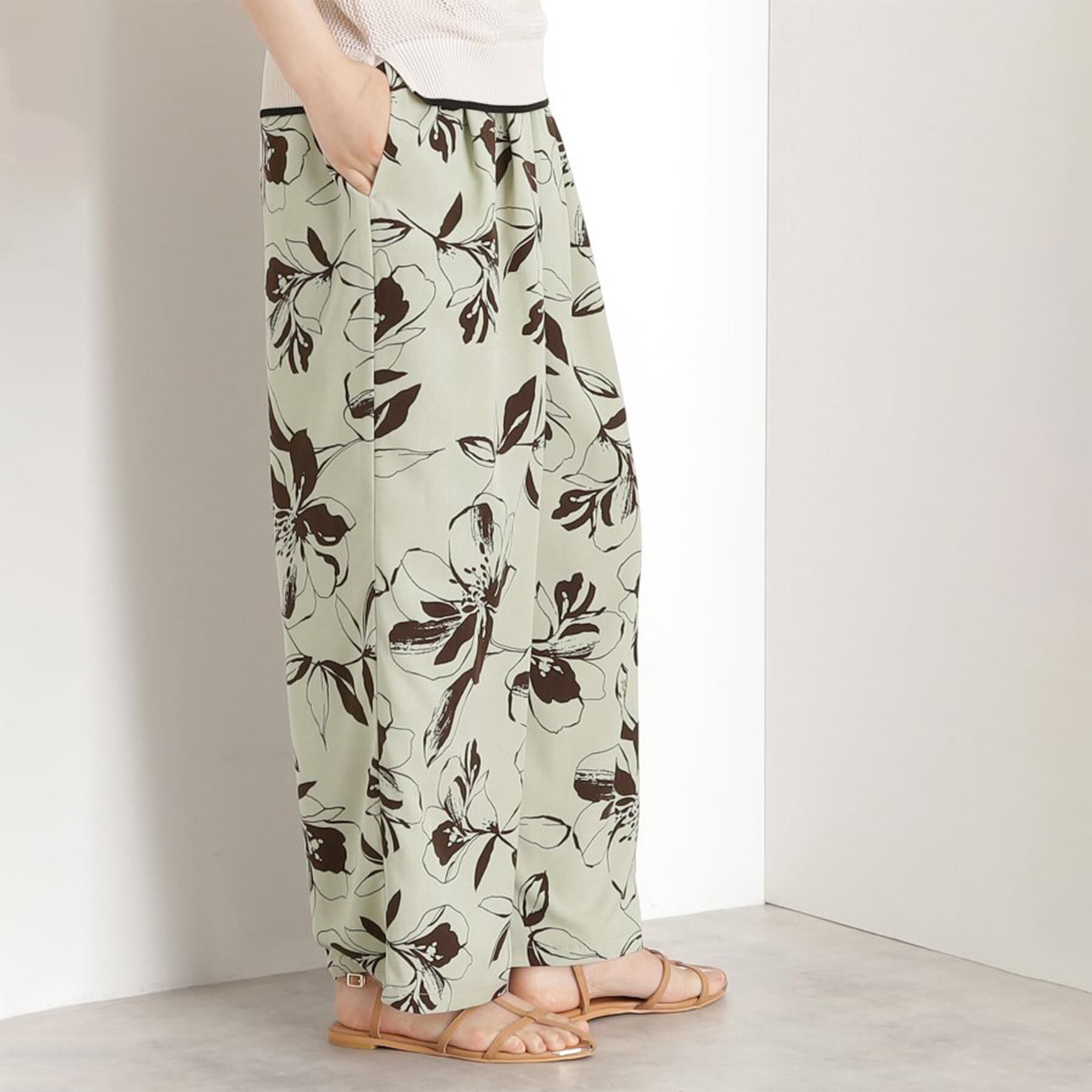 THE SHOP TK「フラワープリントイージーパンツ【洗える】」|その他|