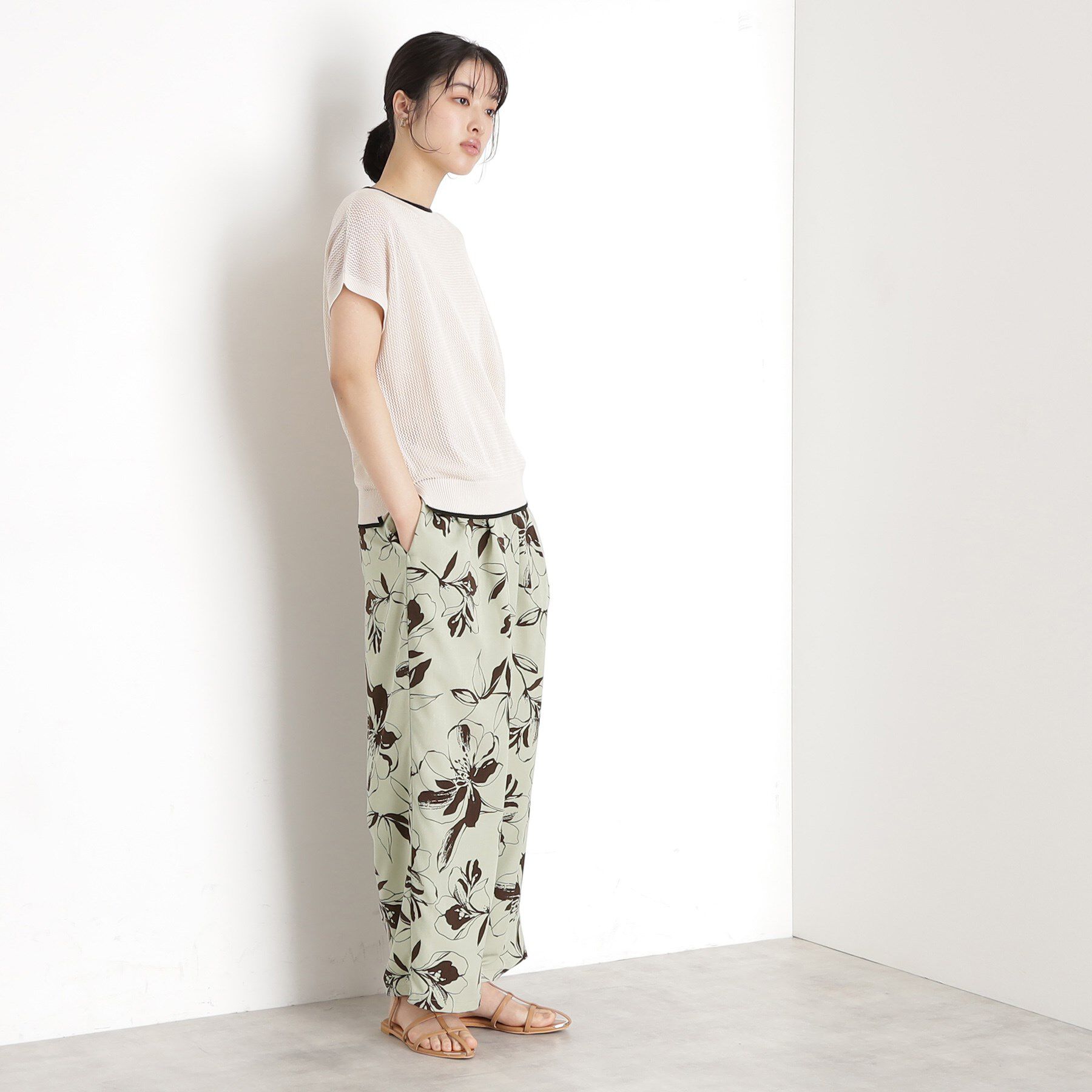 THE SHOP TK「フラワープリントイージーパンツ【洗える】」|その他|