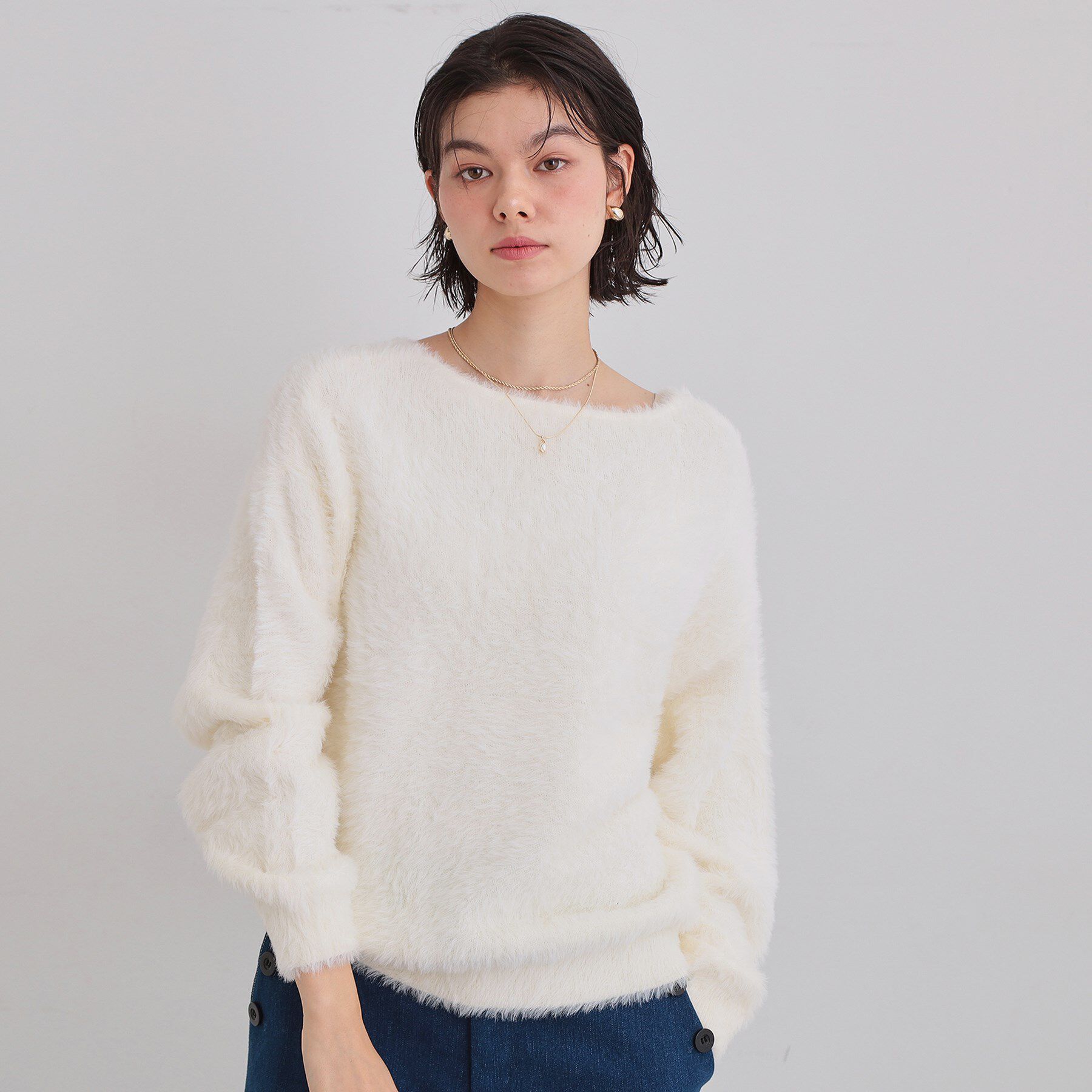 THE SHOP TK「【選べる7色/華やかで柔らか】ふわふわフェザーニット/洗える・前後2WAY」|ニット・セーター|