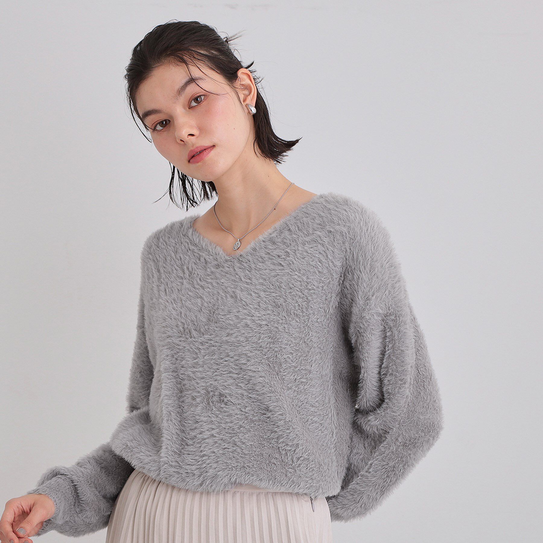 THE SHOP TK「【選べる7色/華やかで柔らか】ふわふわフェザーニット/洗える・前後2WAY」|ニット・セーター|