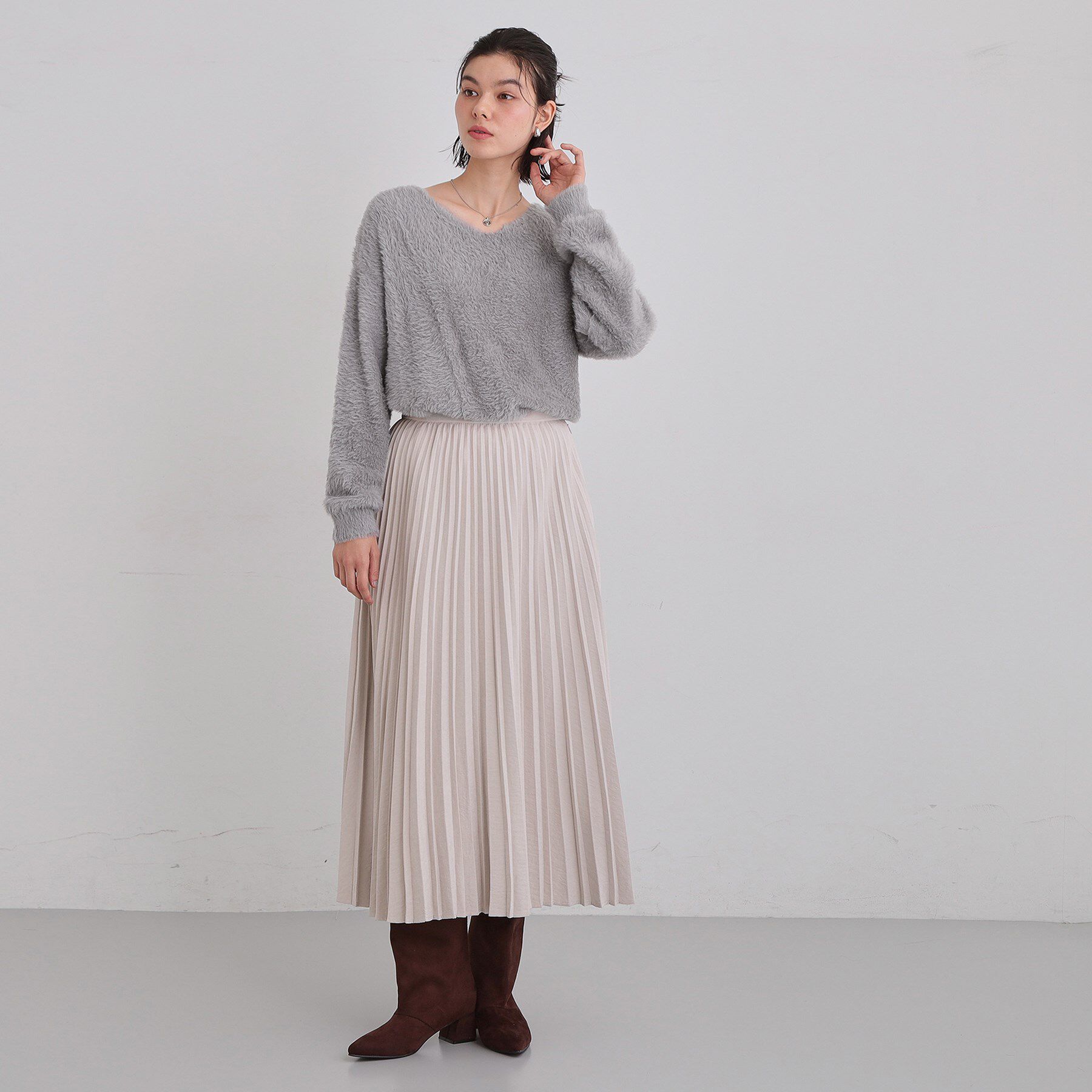 THE SHOP TK「【選べる7色/華やかで柔らか】ふわふわフェザーニット/洗える・前後2WAY」|ニット・セーター|