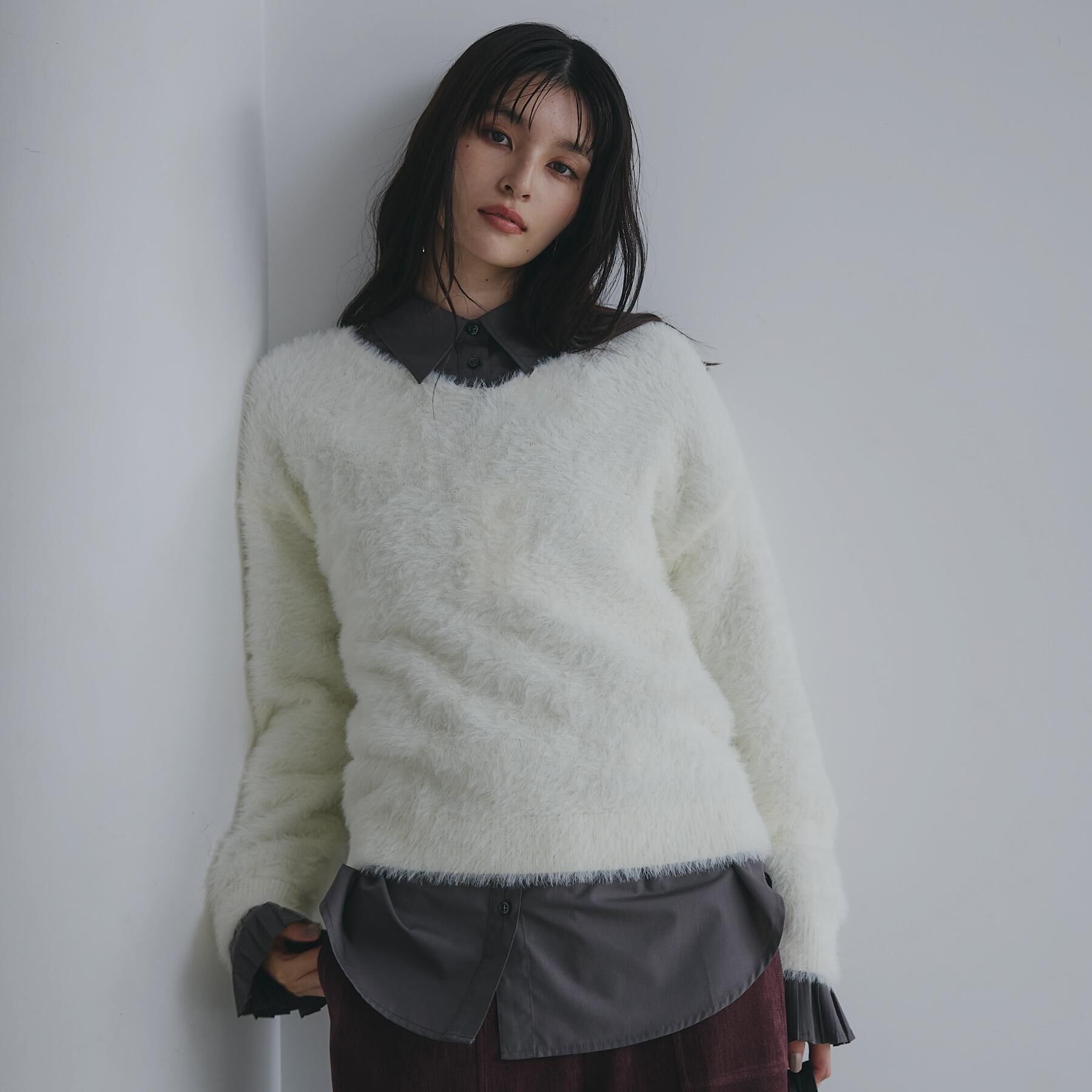 THE SHOP TK「【選べる7色/華やかで柔らか】ふわふわフェザーニット/洗える・前後2WAY」|ニット・セーター|