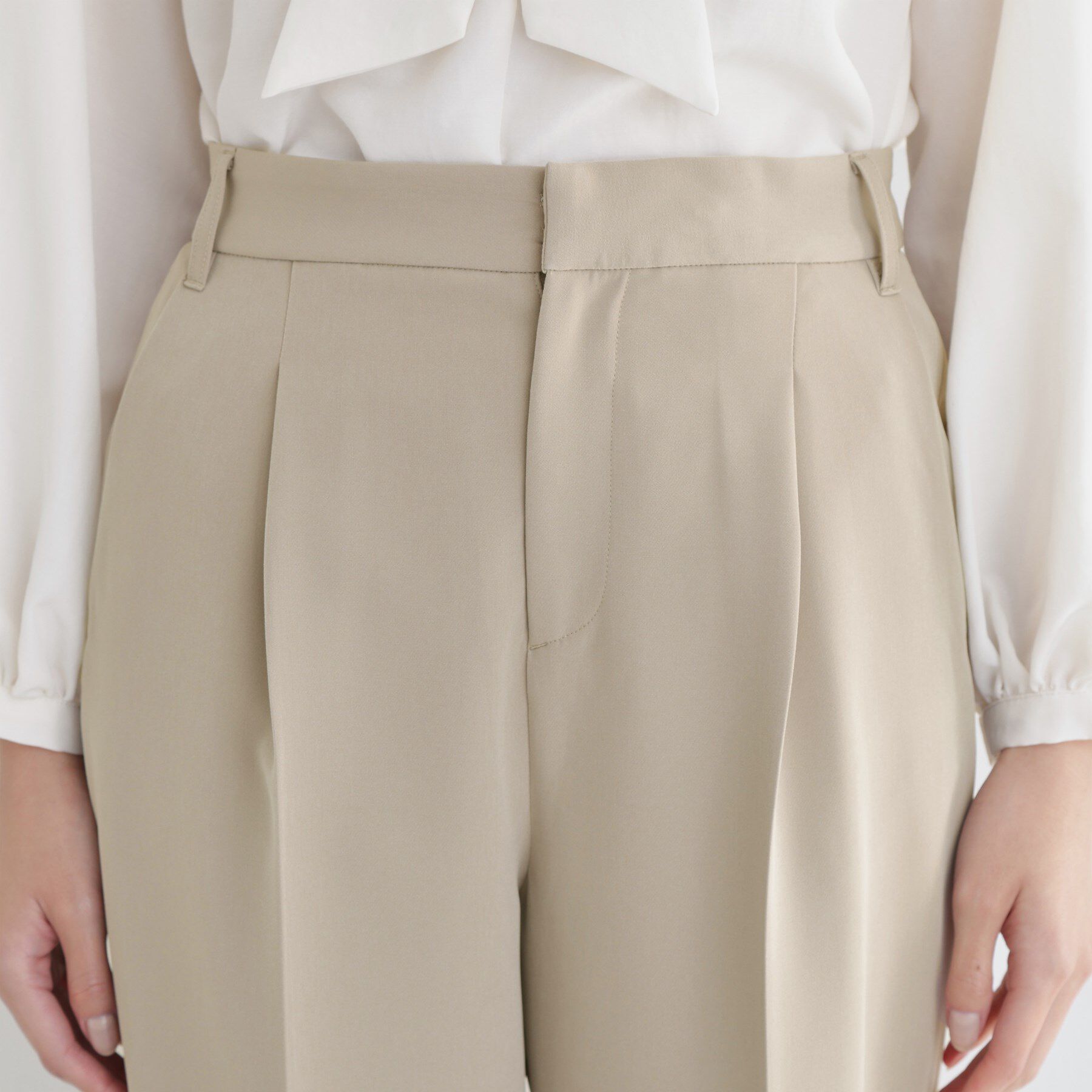 THE SHOP TK「【通勤・セレモニー】美脚シルエット ダブルクロステーパードパンツ/セットアップ可」|その他|