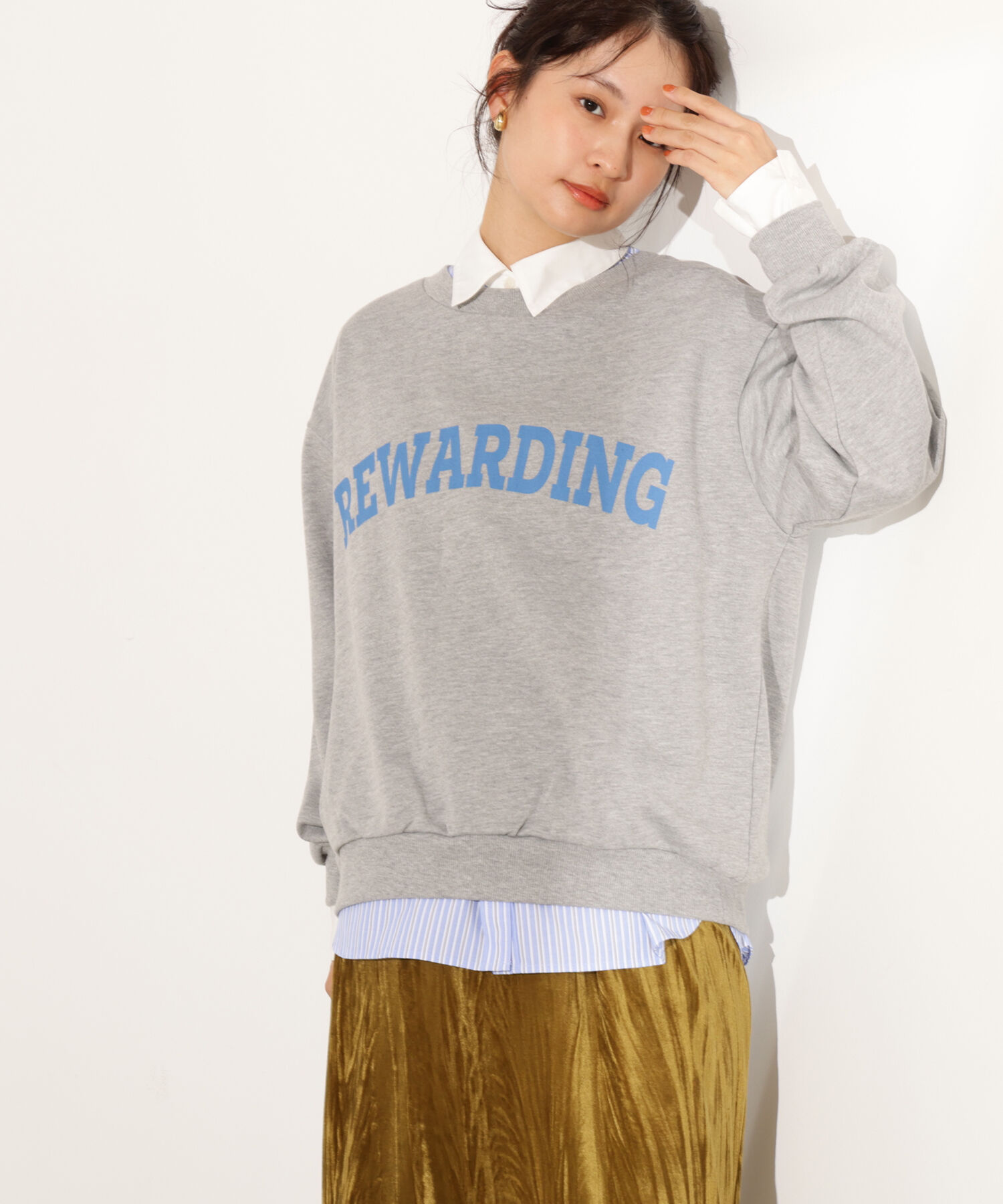  「カレッジロゴスウェット」|Tシャツ・カットソー|グレー