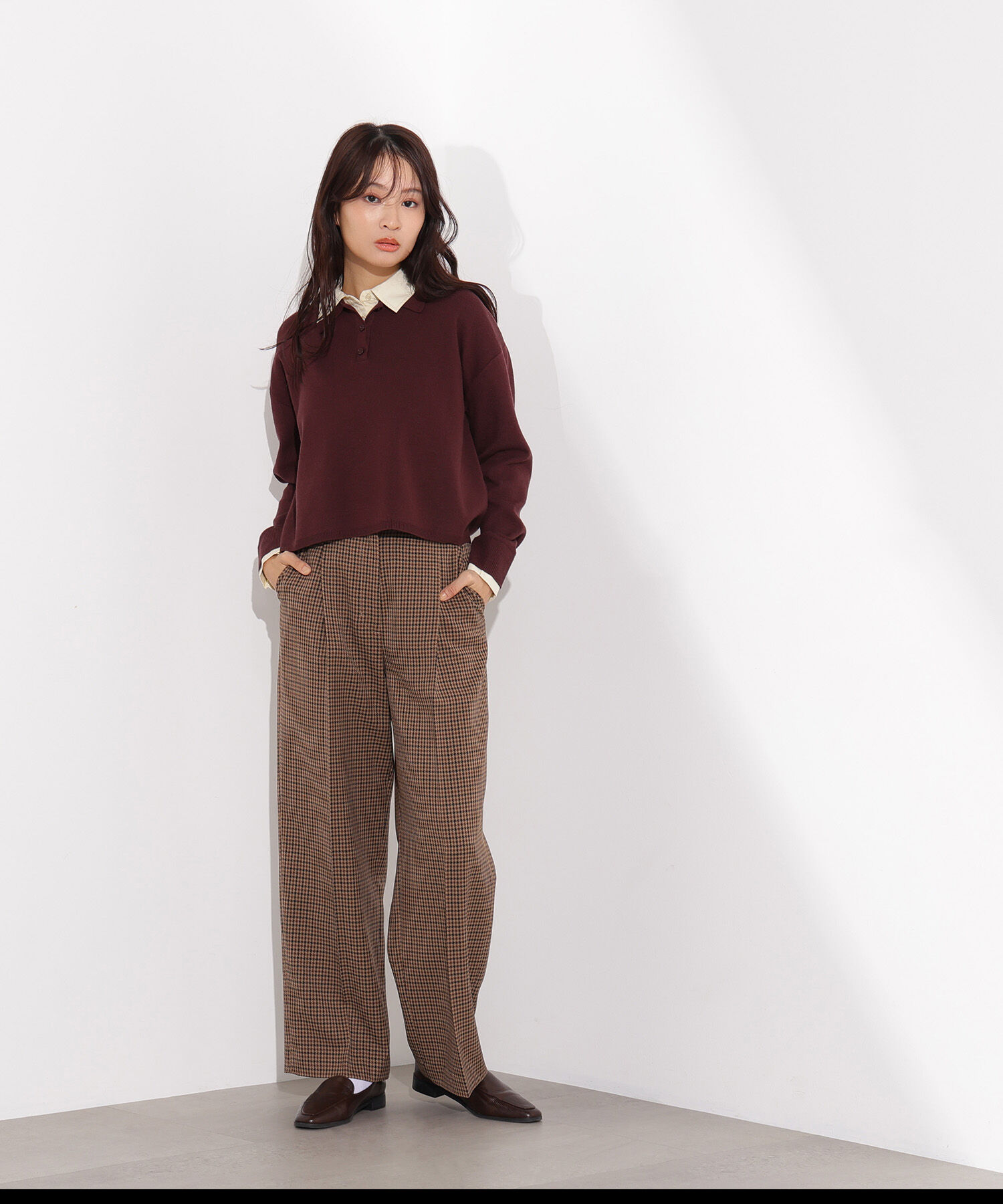  「シャツレイヤードニット」|ニット・セーター|