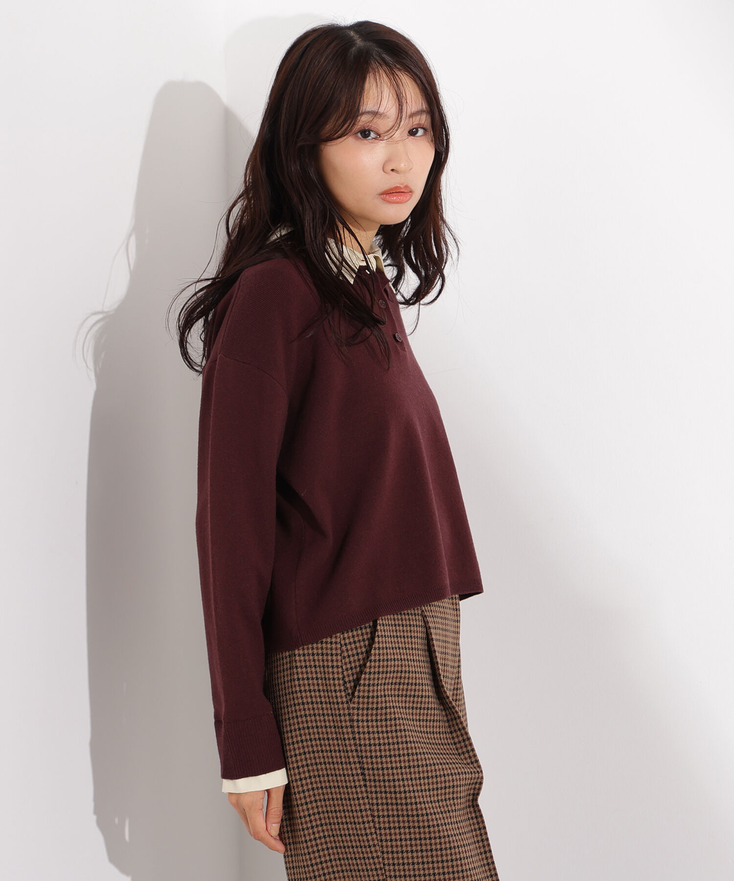  「シャツレイヤードニット」|ニット・セーター|