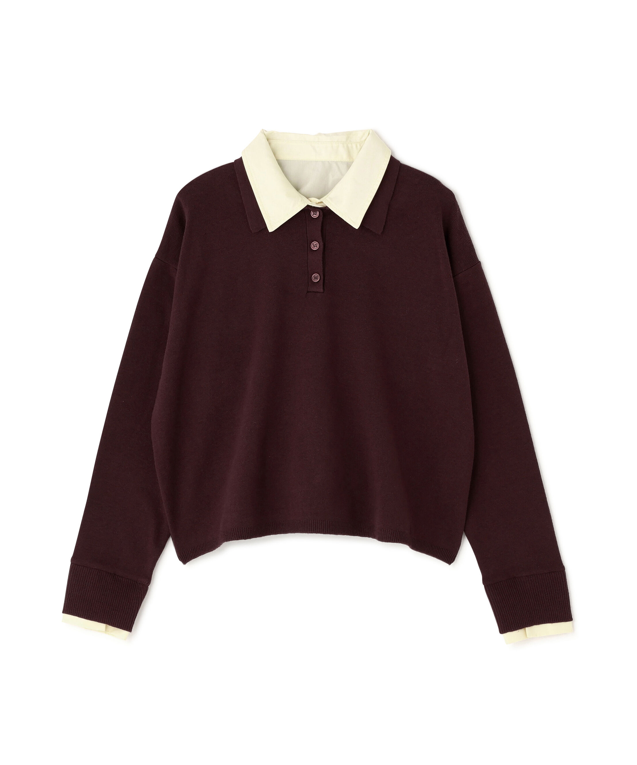  「シャツレイヤードニット」|ニット・セーター|