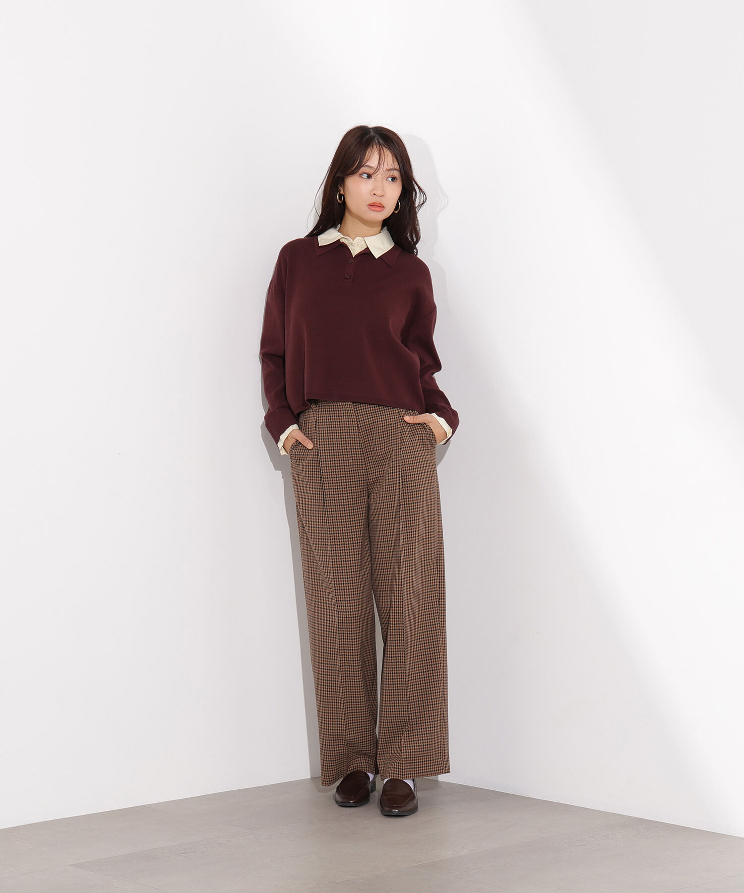  「シャツレイヤードニット」|ニット・セーター|