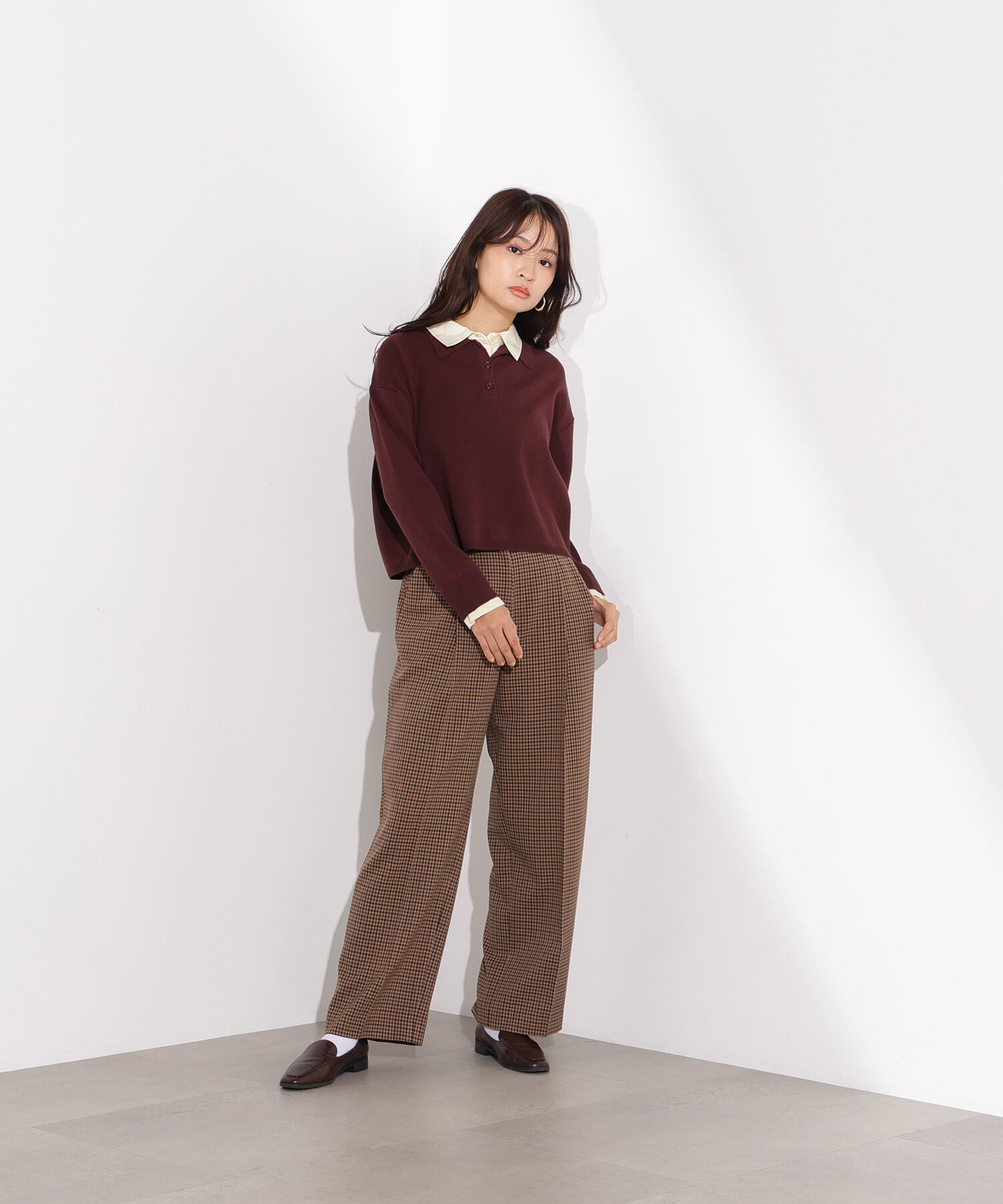  「シャツレイヤードニット」|ニット・セーター|