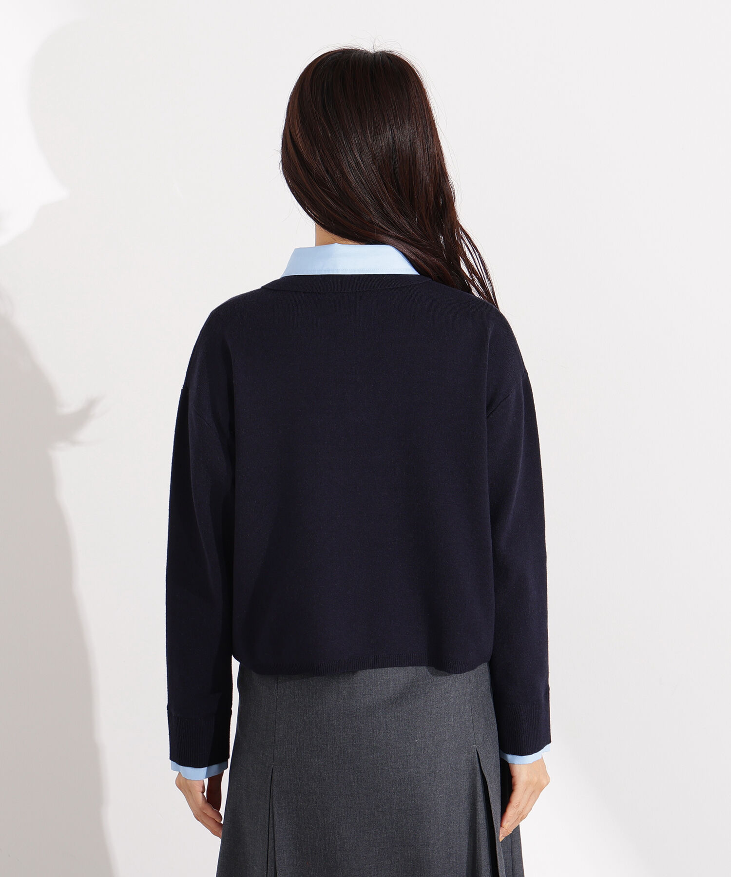  「シャツレイヤードニット」|ニット・セーター|