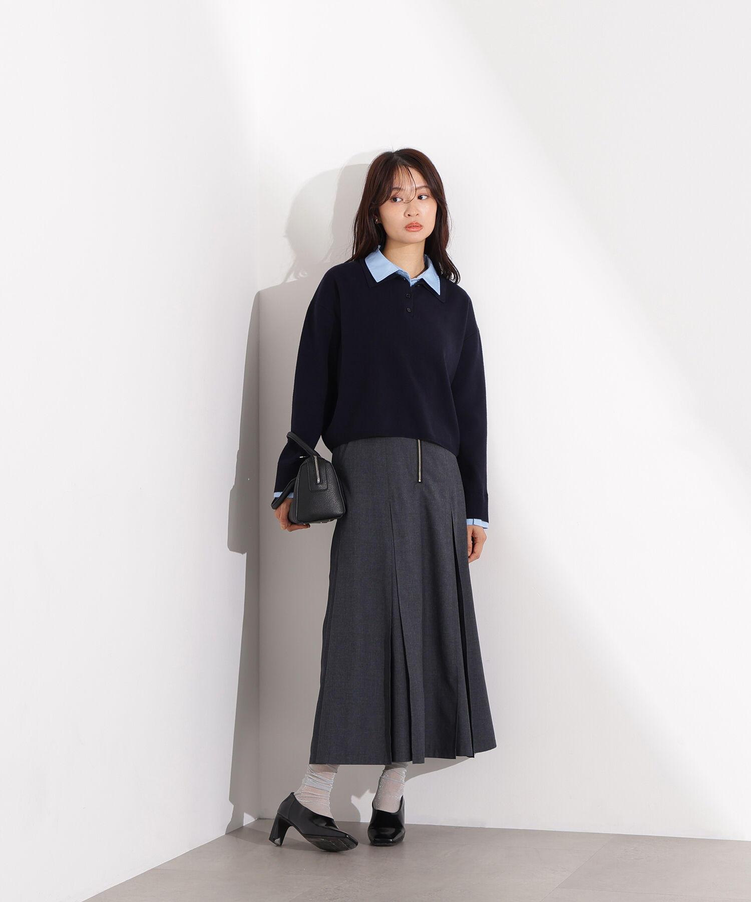  「シャツレイヤードニット」|ニット・セーター|