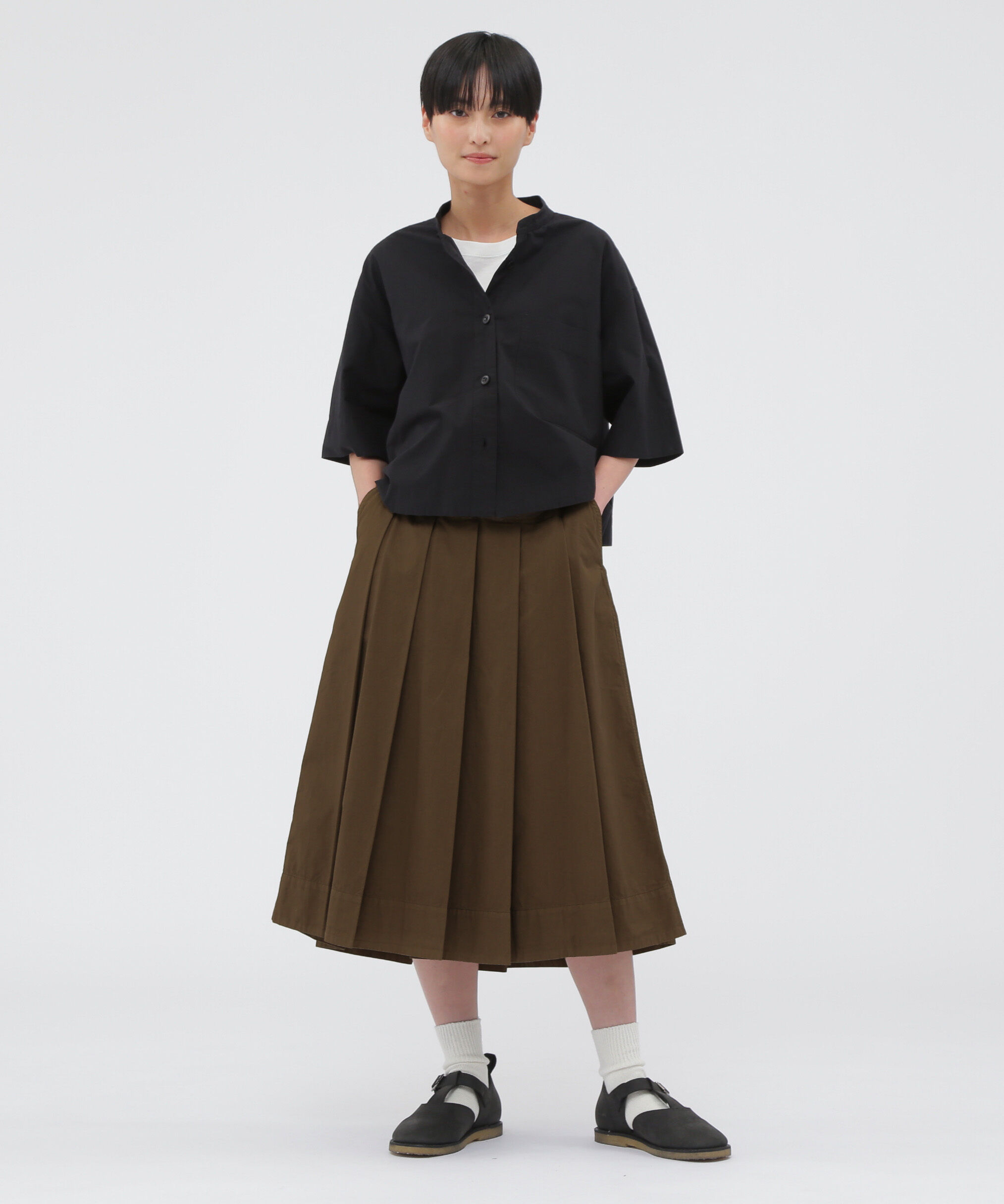 MHL.「SUPERFINE COTTON TWILL」|スカート|KHAKI