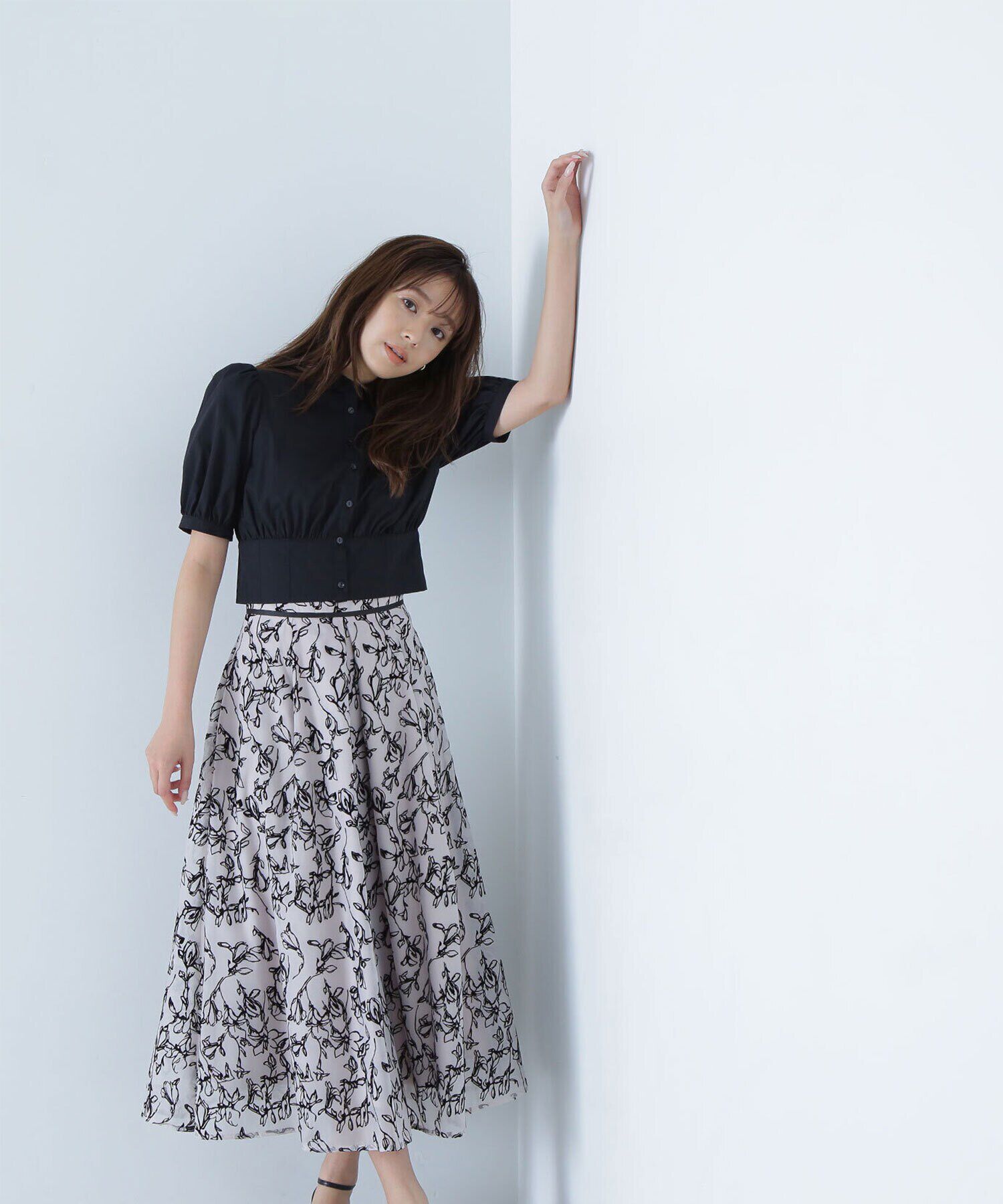  「シャツカラーコルセットブラウス」|シャツ・ブラウス|