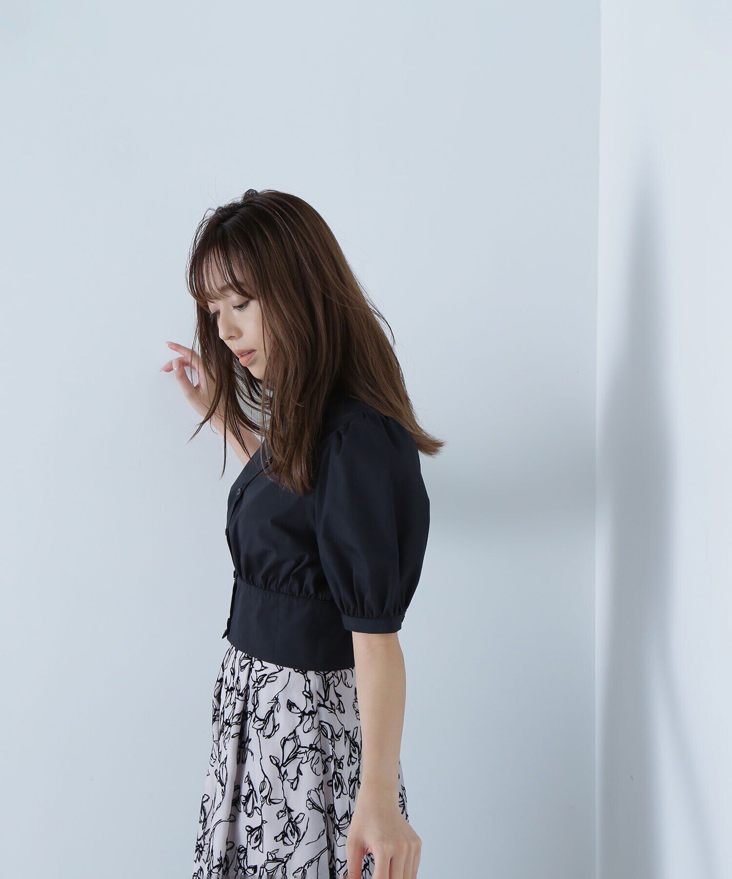  「シャツカラーコルセットブラウス」|シャツ・ブラウス|