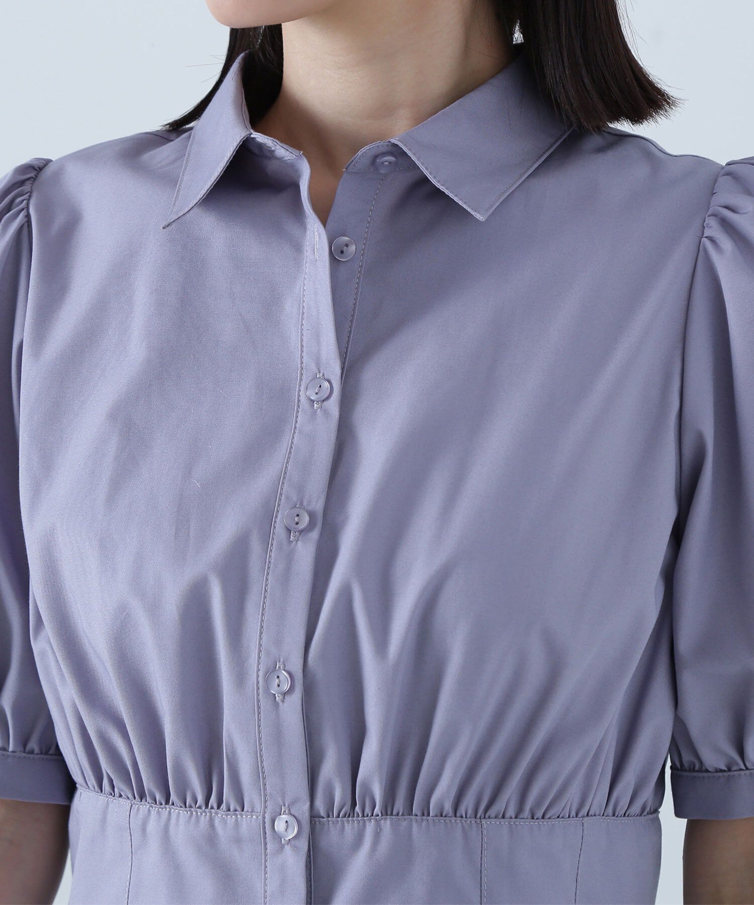  「シャツカラーコルセットブラウス」|シャツ・ブラウス|