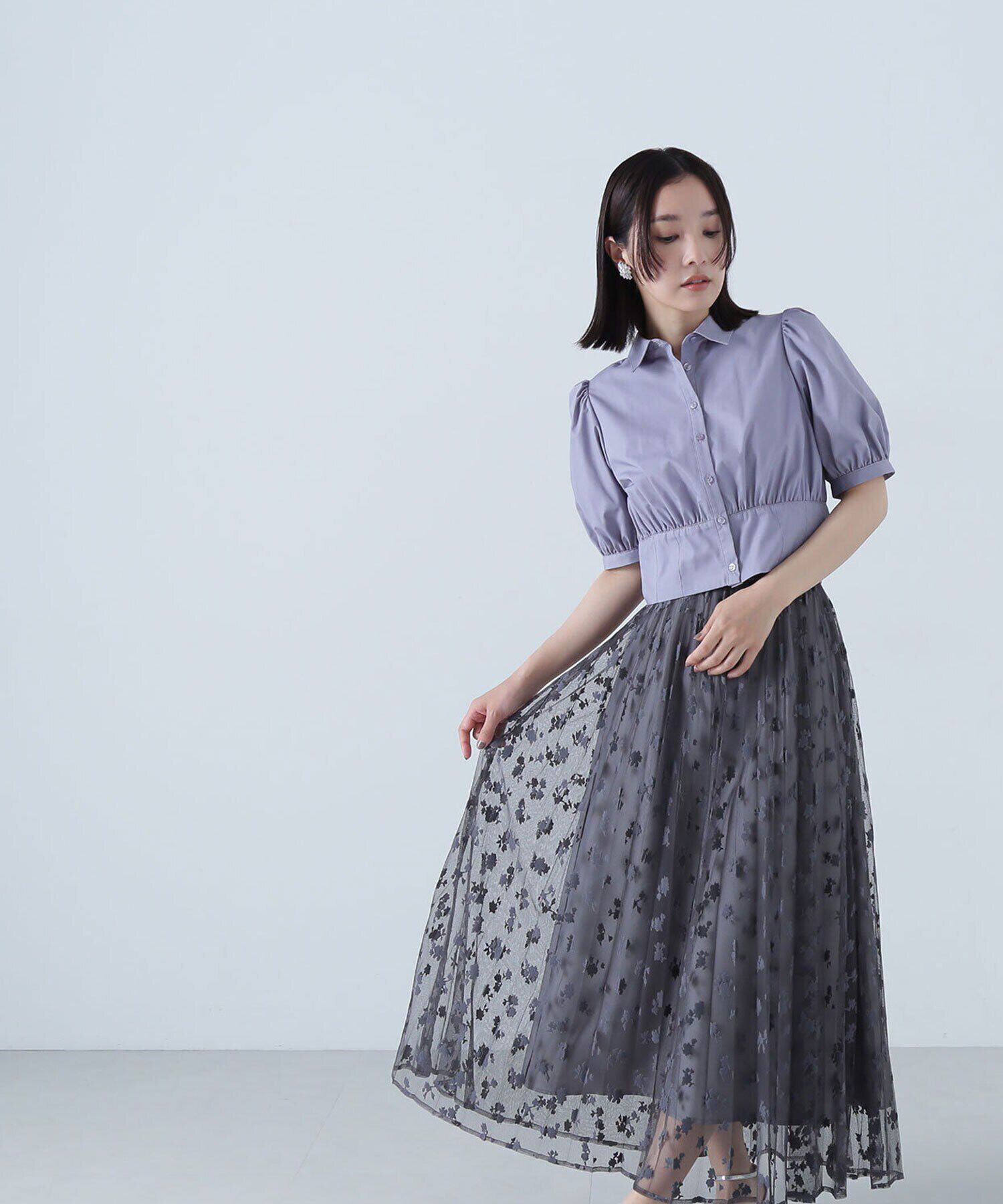  「シャツカラーコルセットブラウス」|シャツ・ブラウス|