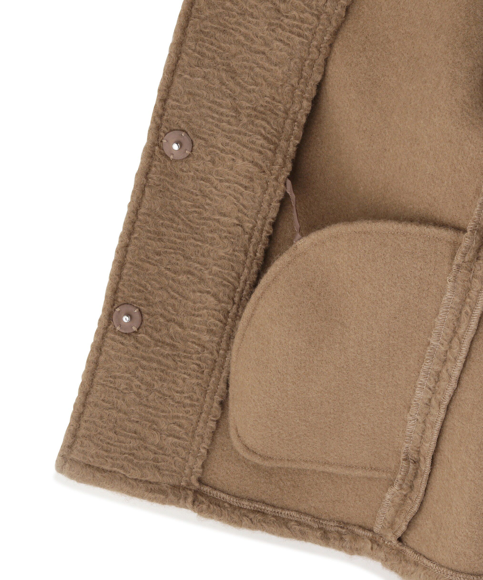  「ノーカラーウェーブシャギーブルゾン　24AW」|ブルゾン・スタジャン|