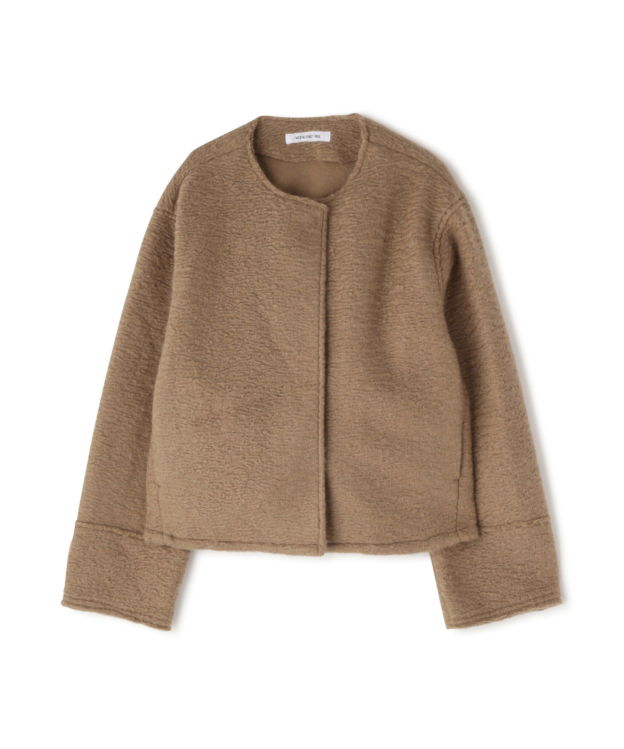  「ノーカラーウェーブシャギーブルゾン　24AW」|ブルゾン・スタジャン|