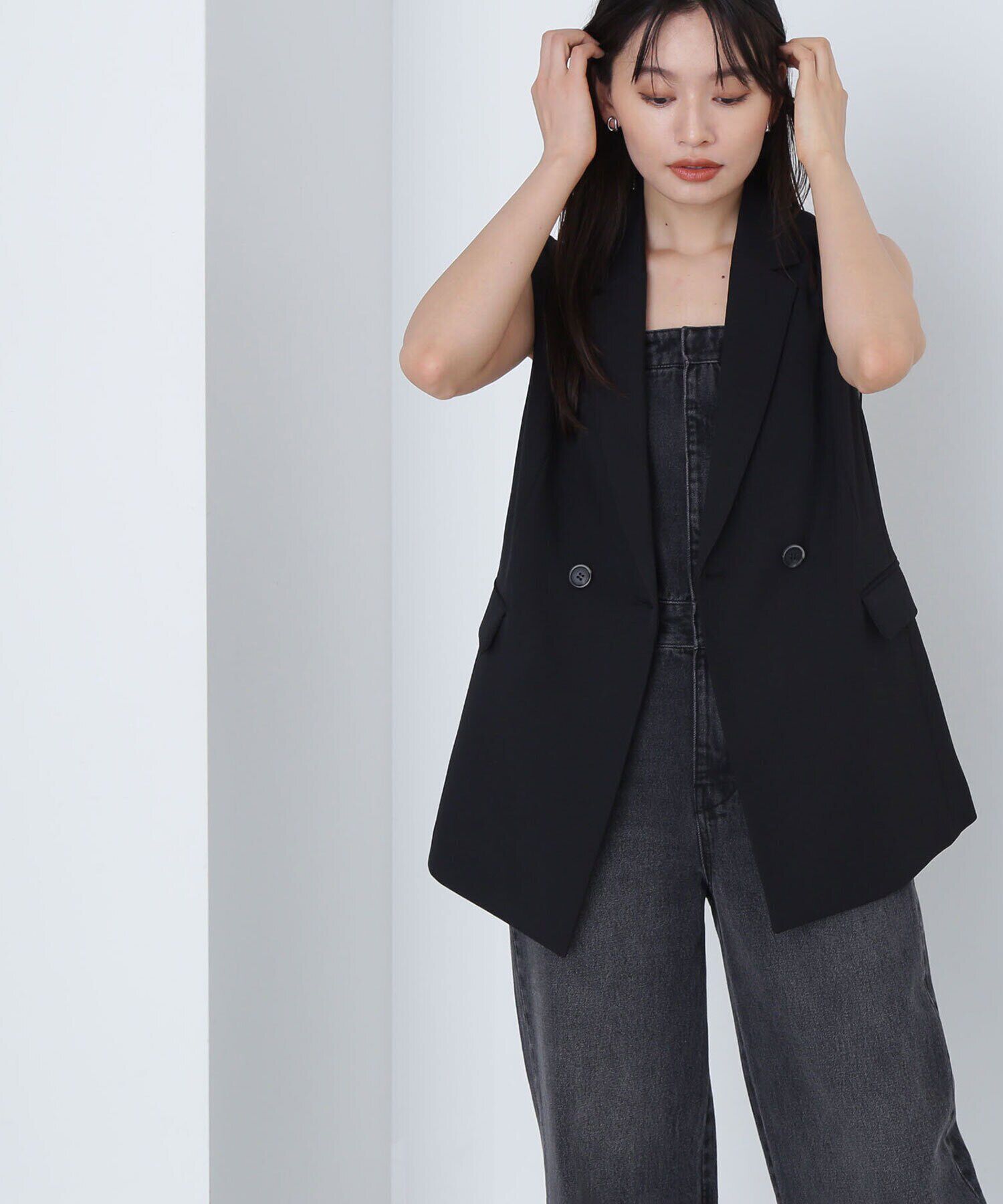  「＜クリアツイルセットアップシリーズ＞テーラードジレ」|ブルゾン・スタジャン|