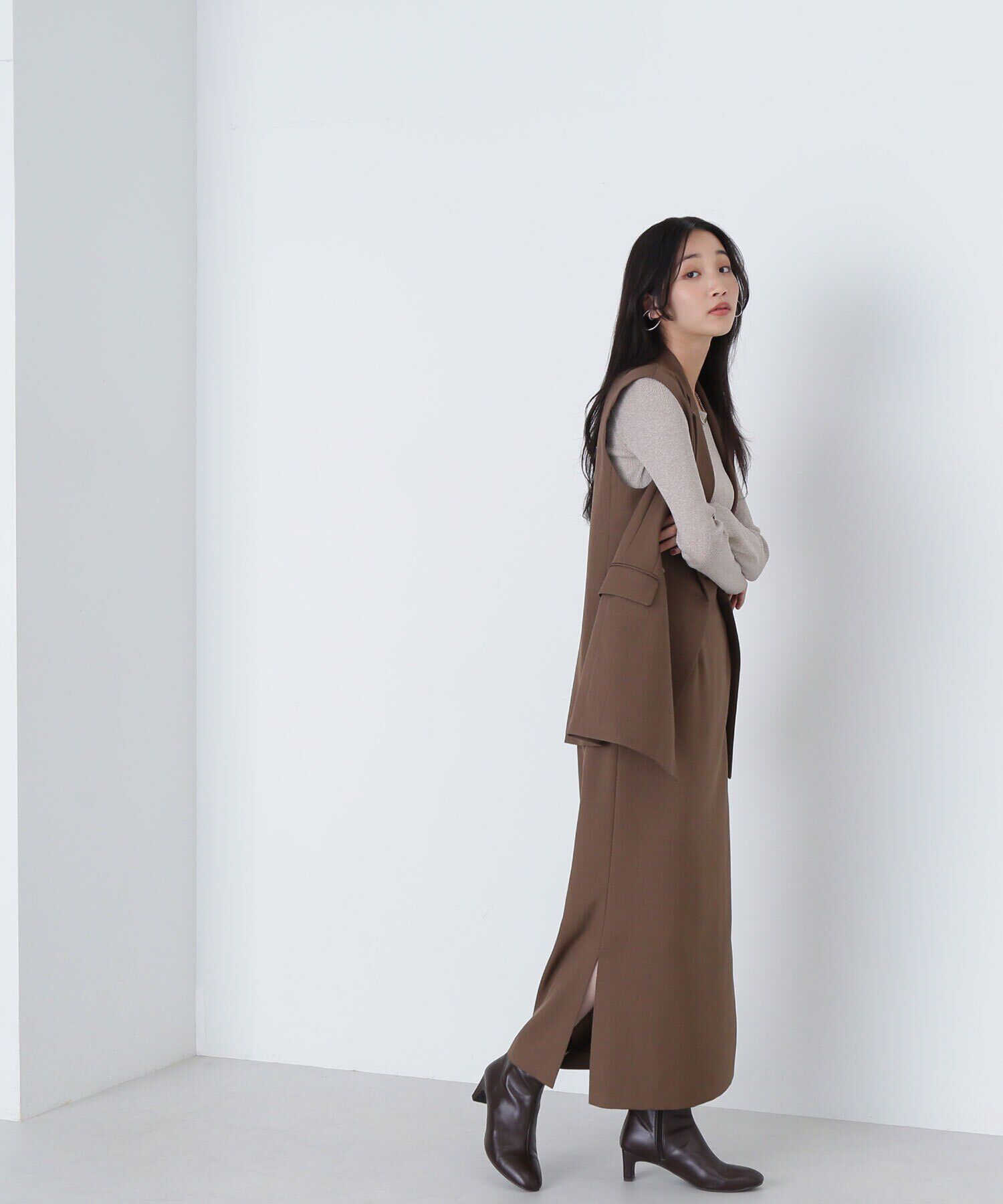  「＜クリアツイルセットアップシリーズ＞テーラードジレ」|ブルゾン・スタジャン|