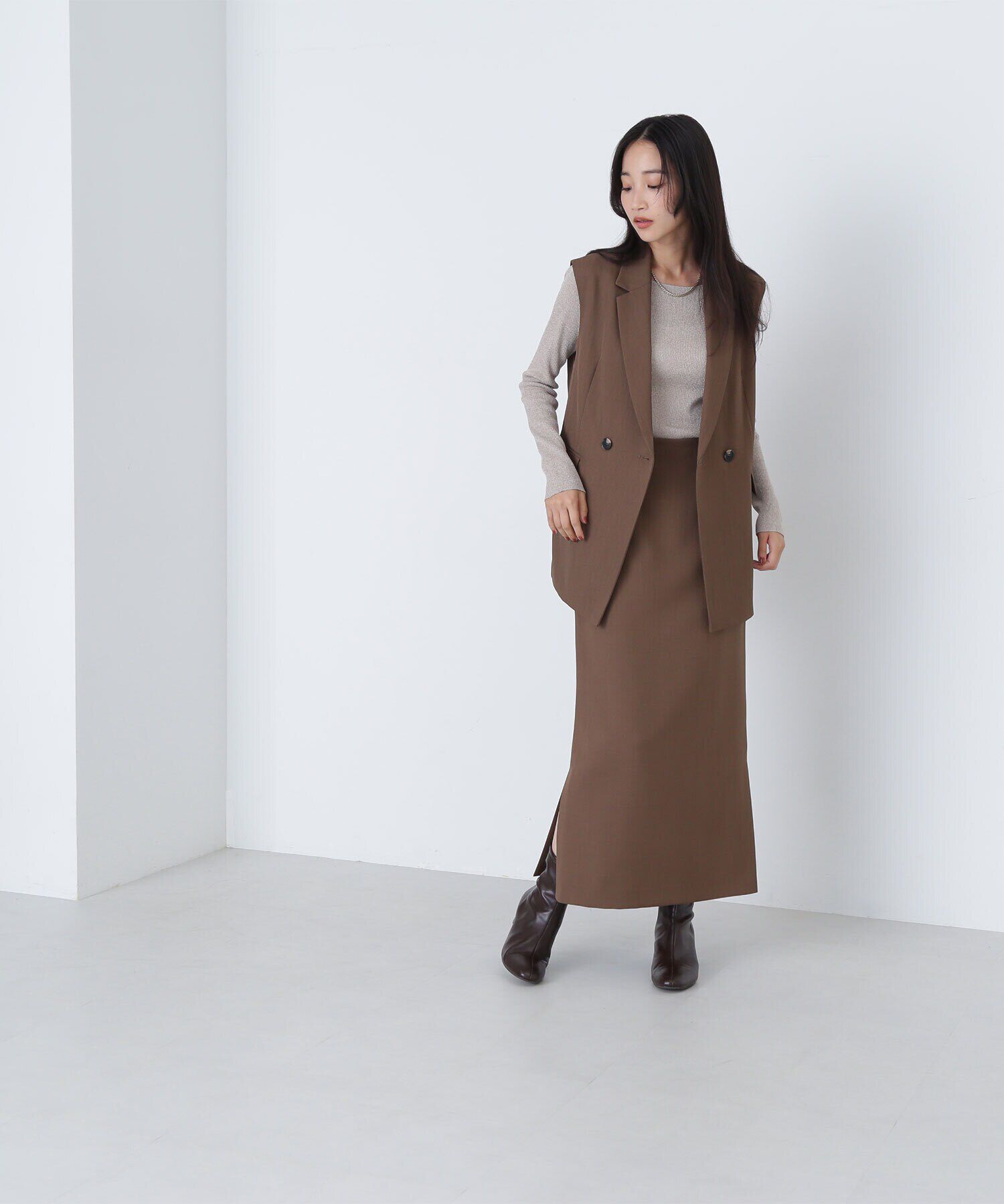  「＜クリアツイルセットアップシリーズ＞テーラードジレ」|ブルゾン・スタジャン|