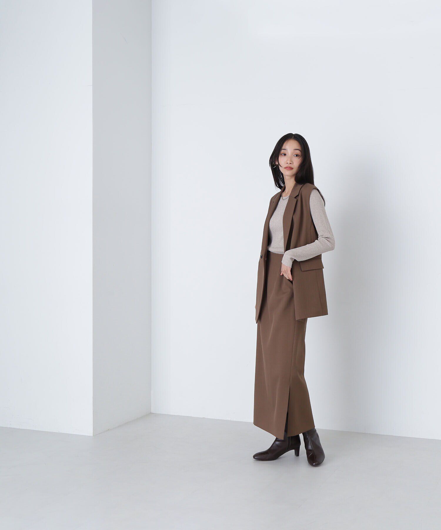  「＜クリアツイルセットアップシリーズ＞テーラードジレ」|ブルゾン・スタジャン|