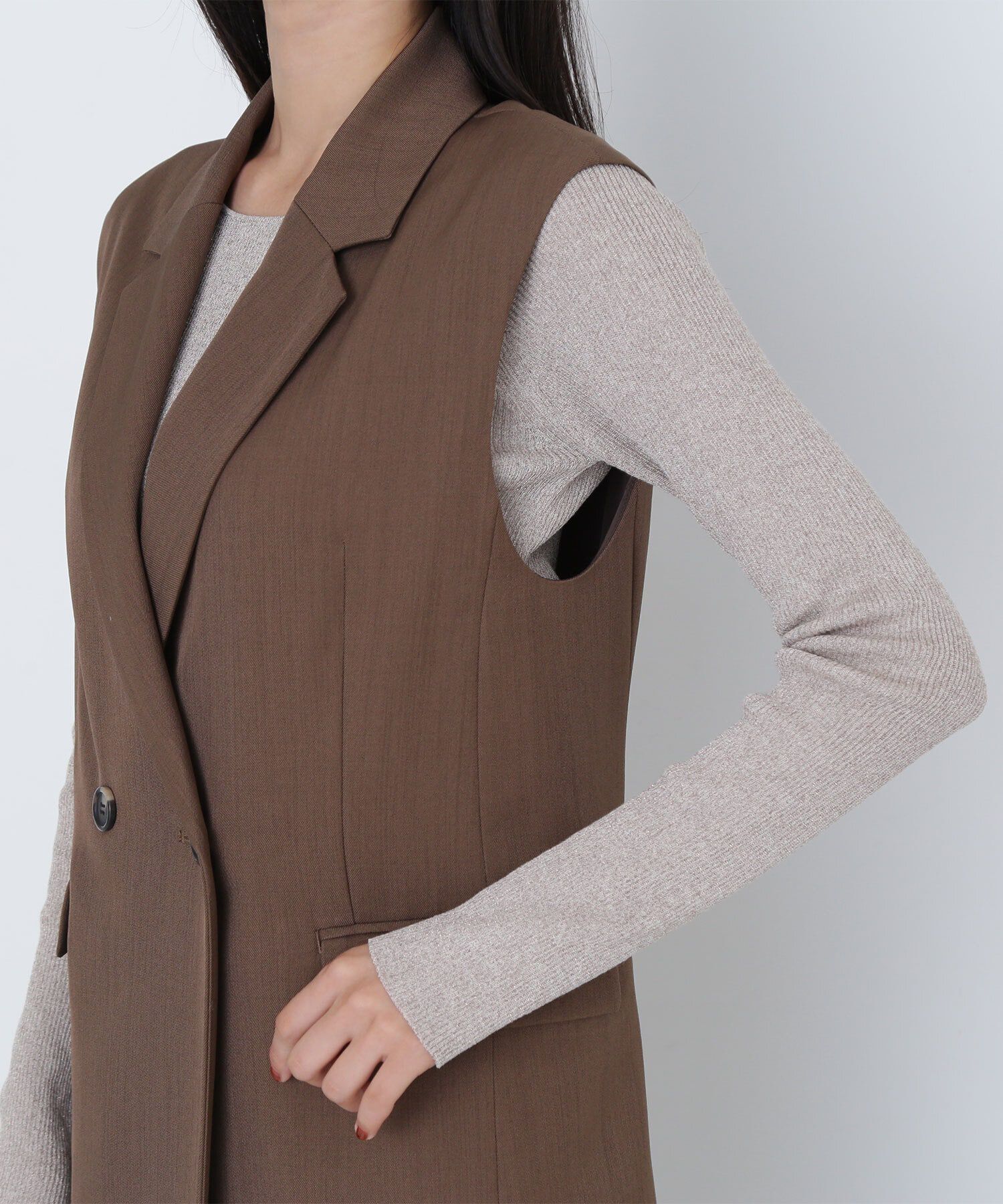  「＜クリアツイルセットアップシリーズ＞テーラードジレ」|ブルゾン・スタジャン|