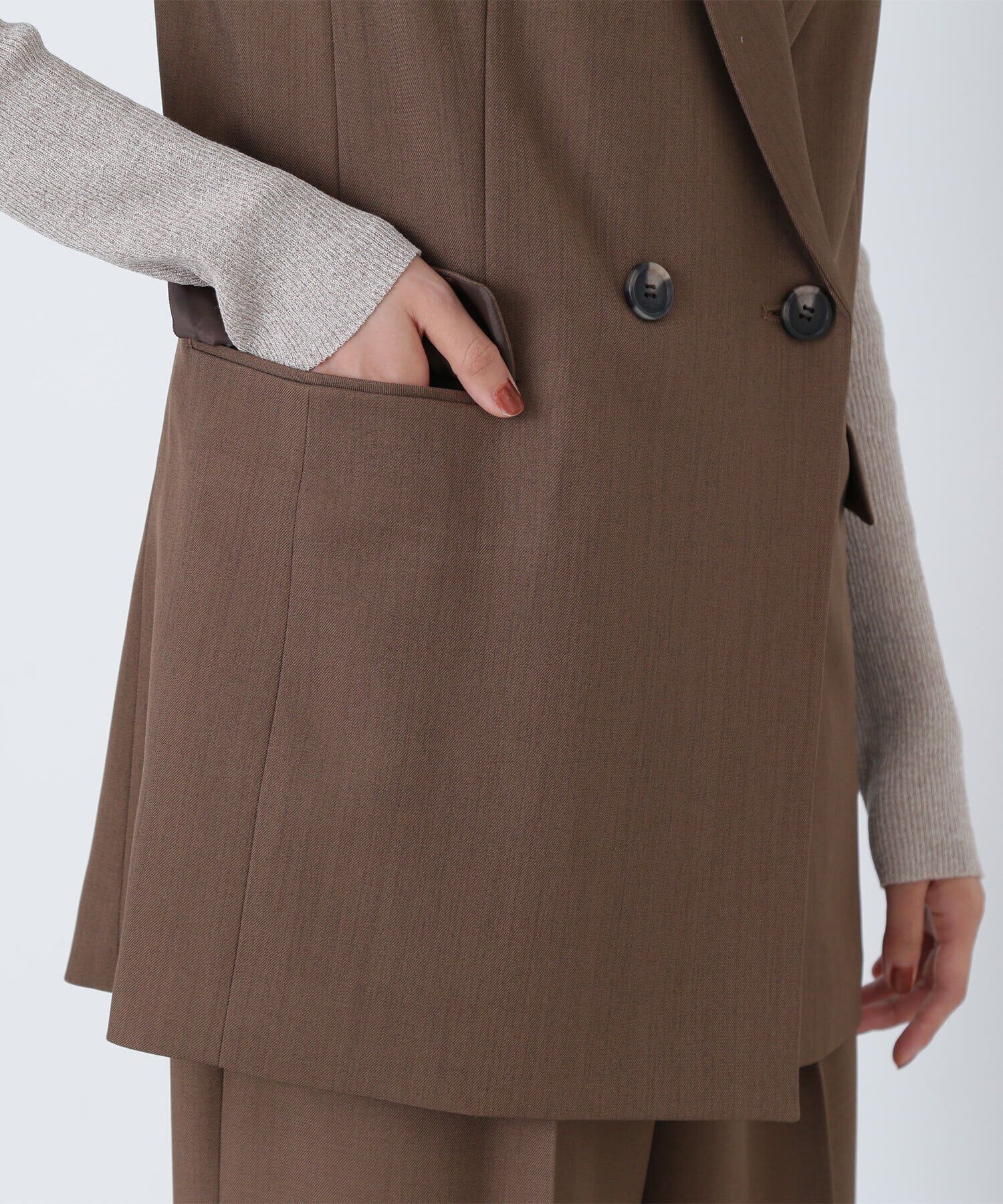  「＜クリアツイルセットアップシリーズ＞テーラードジレ」|ブルゾン・スタジャン|