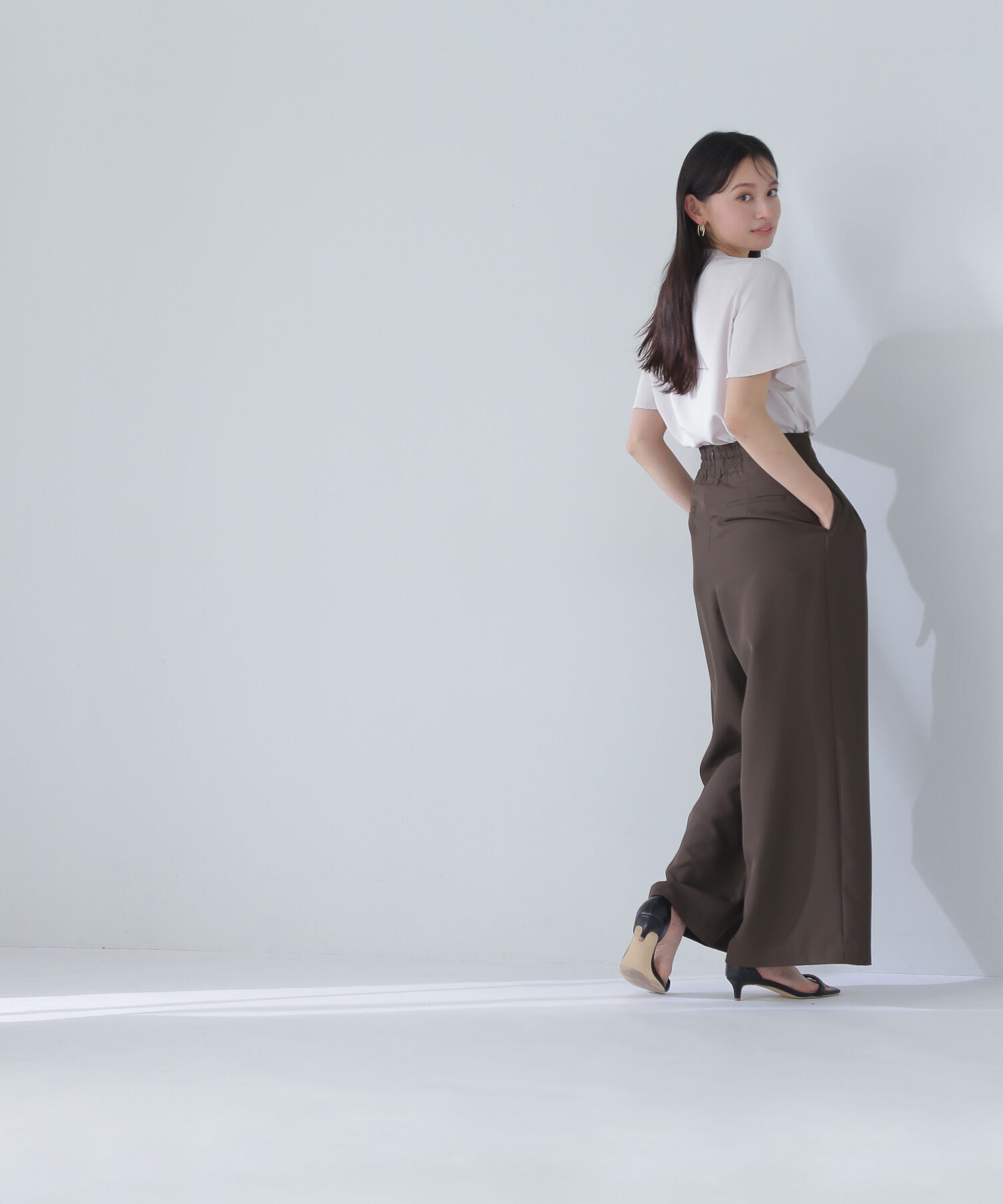  「フロントタックフレアスリーブブラウス」|シャツ・ブラウス|