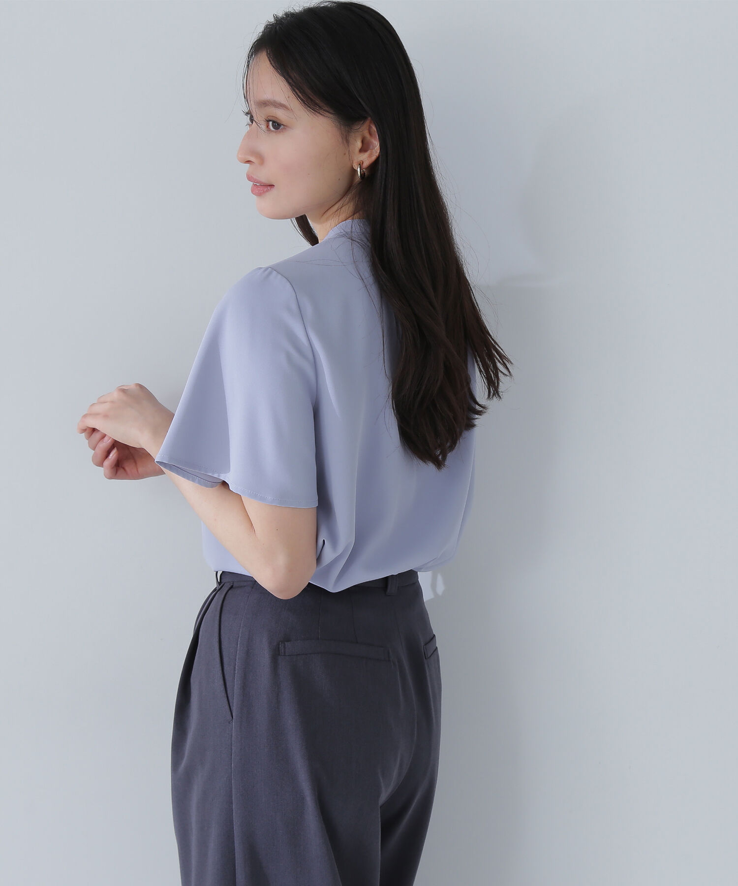  「フロントタックフレアスリーブブラウス」|シャツ・ブラウス|