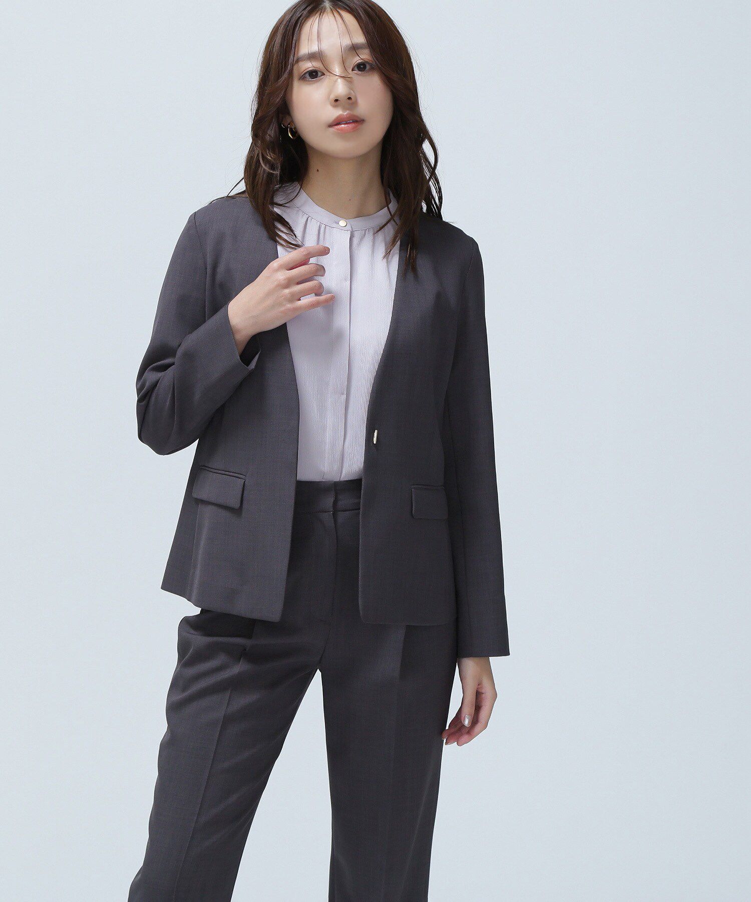  「メタルポイント楊柳ブラウス」|シャツ・ブラウス|