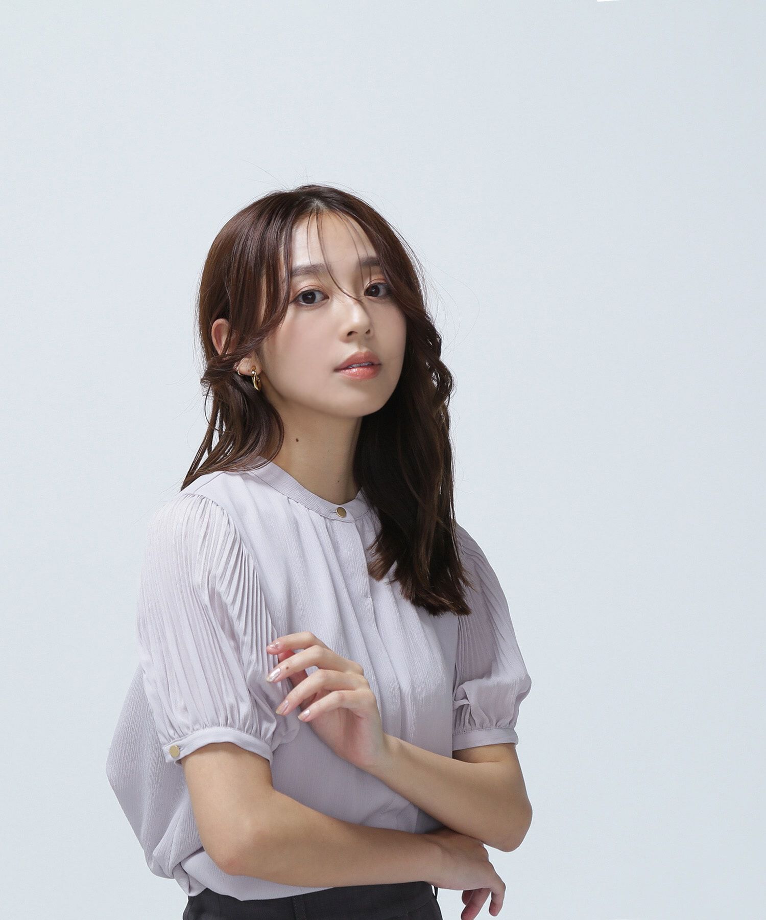  「メタルポイント楊柳ブラウス」|シャツ・ブラウス|