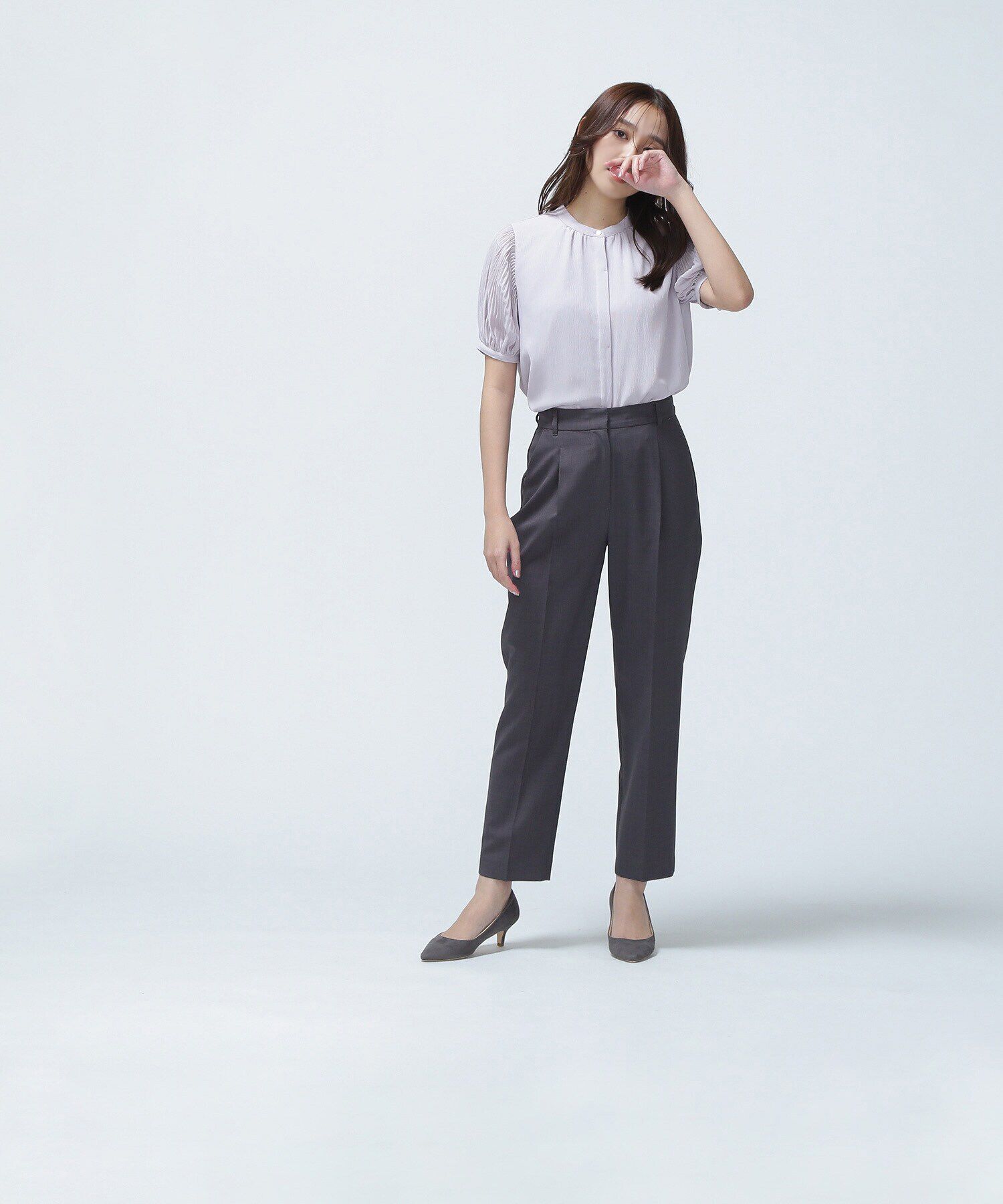  「メタルポイント楊柳ブラウス」|シャツ・ブラウス|