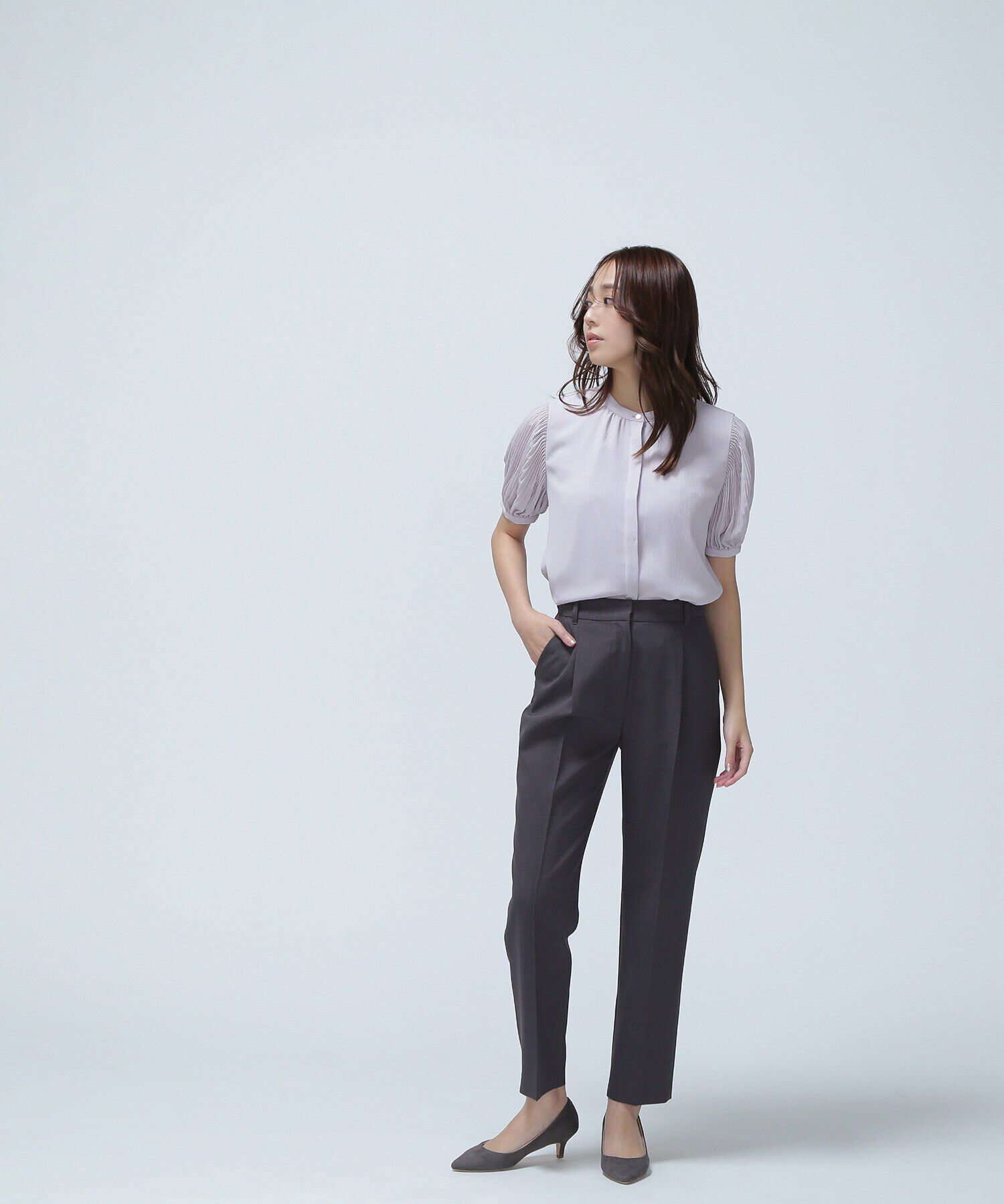  「メタルポイント楊柳ブラウス」|シャツ・ブラウス|