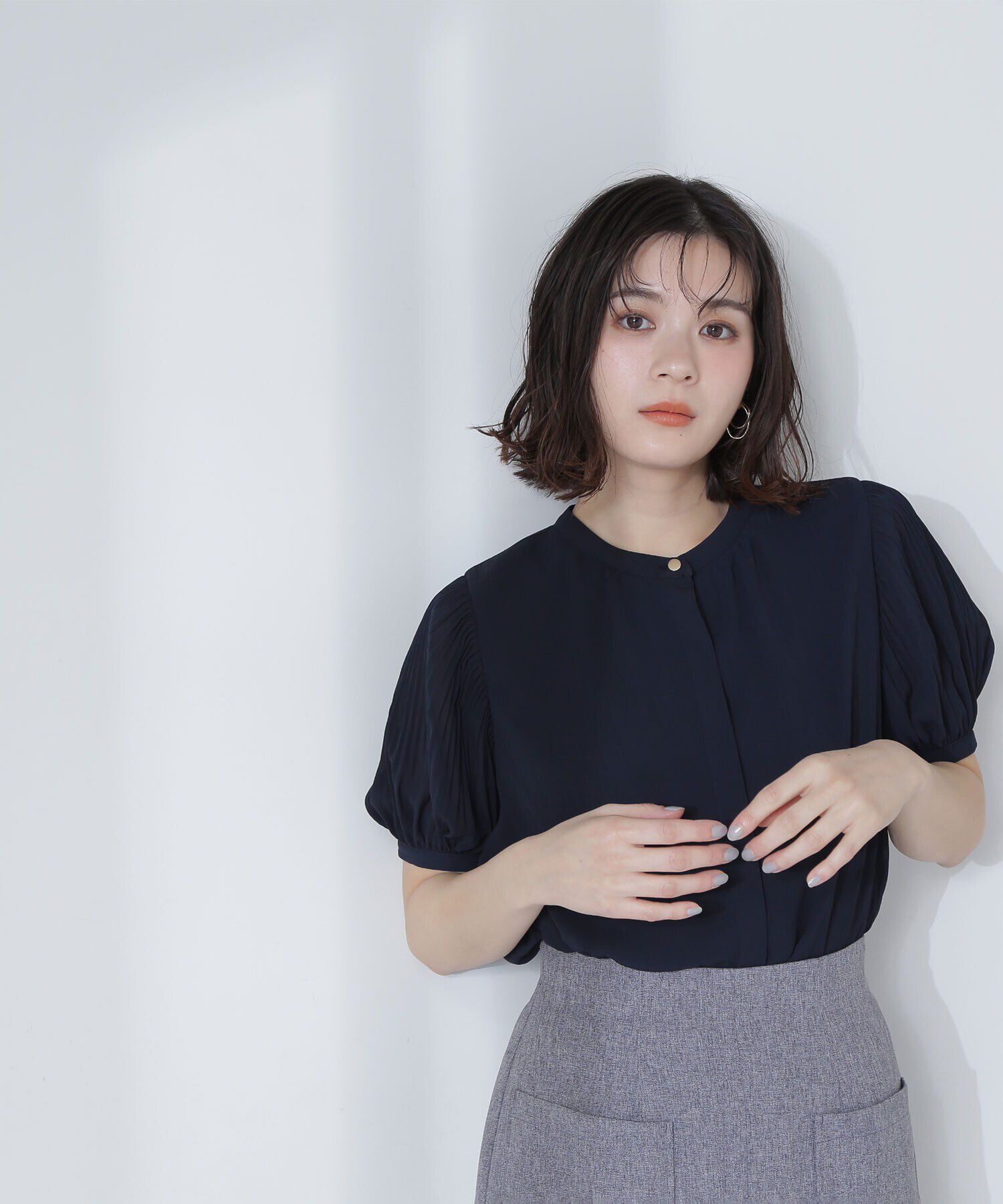  「メタルポイント楊柳ブラウス」|シャツ・ブラウス|