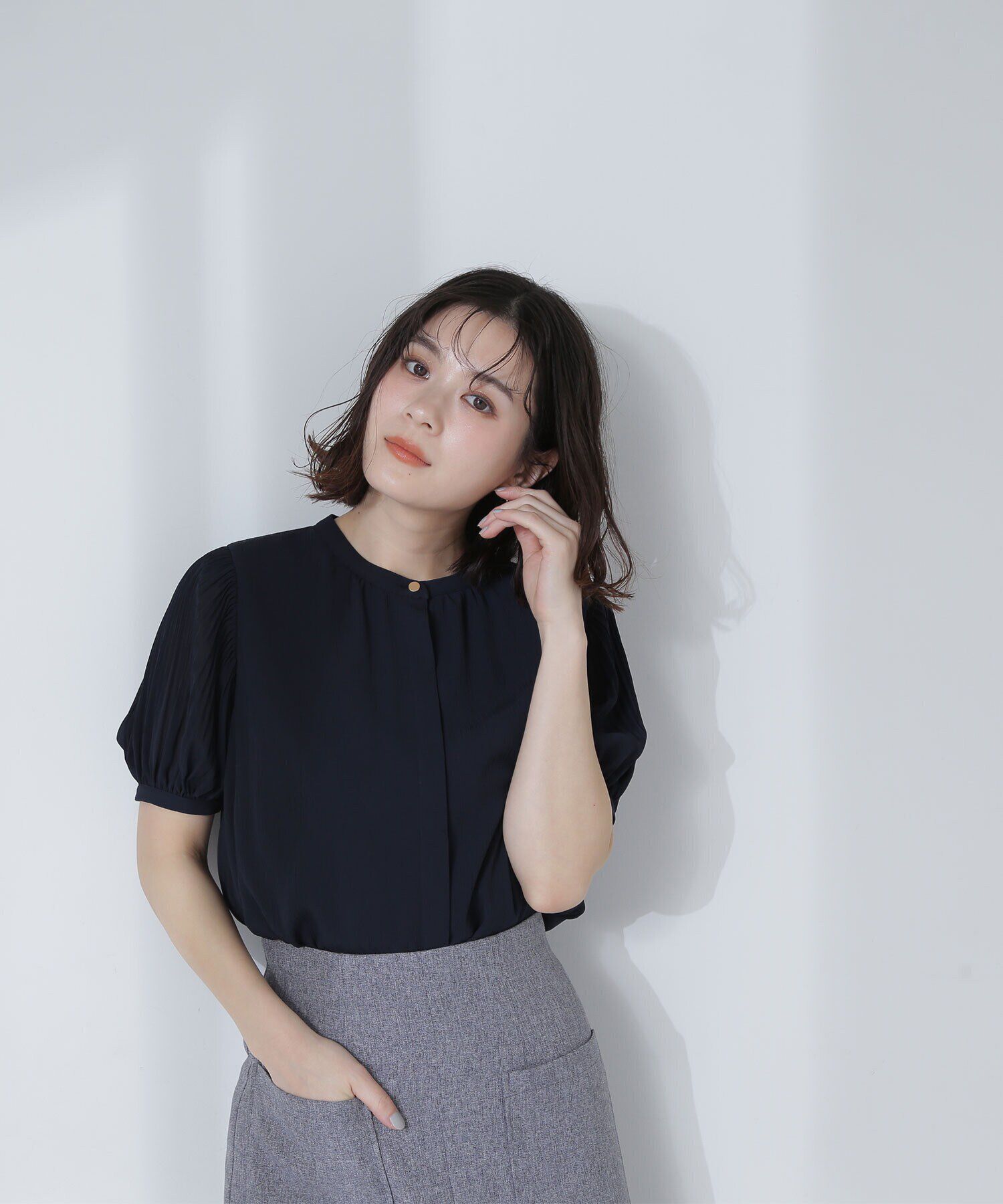  「メタルポイント楊柳ブラウス」|シャツ・ブラウス|